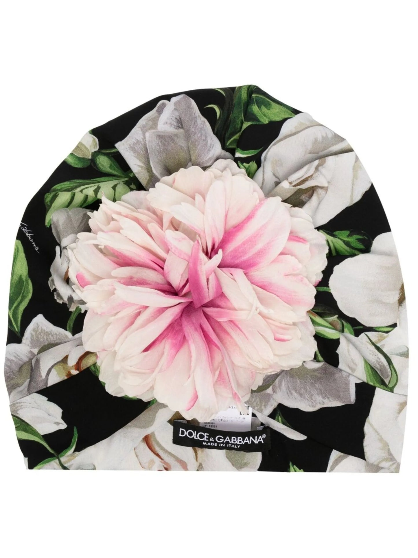 floral-print hat