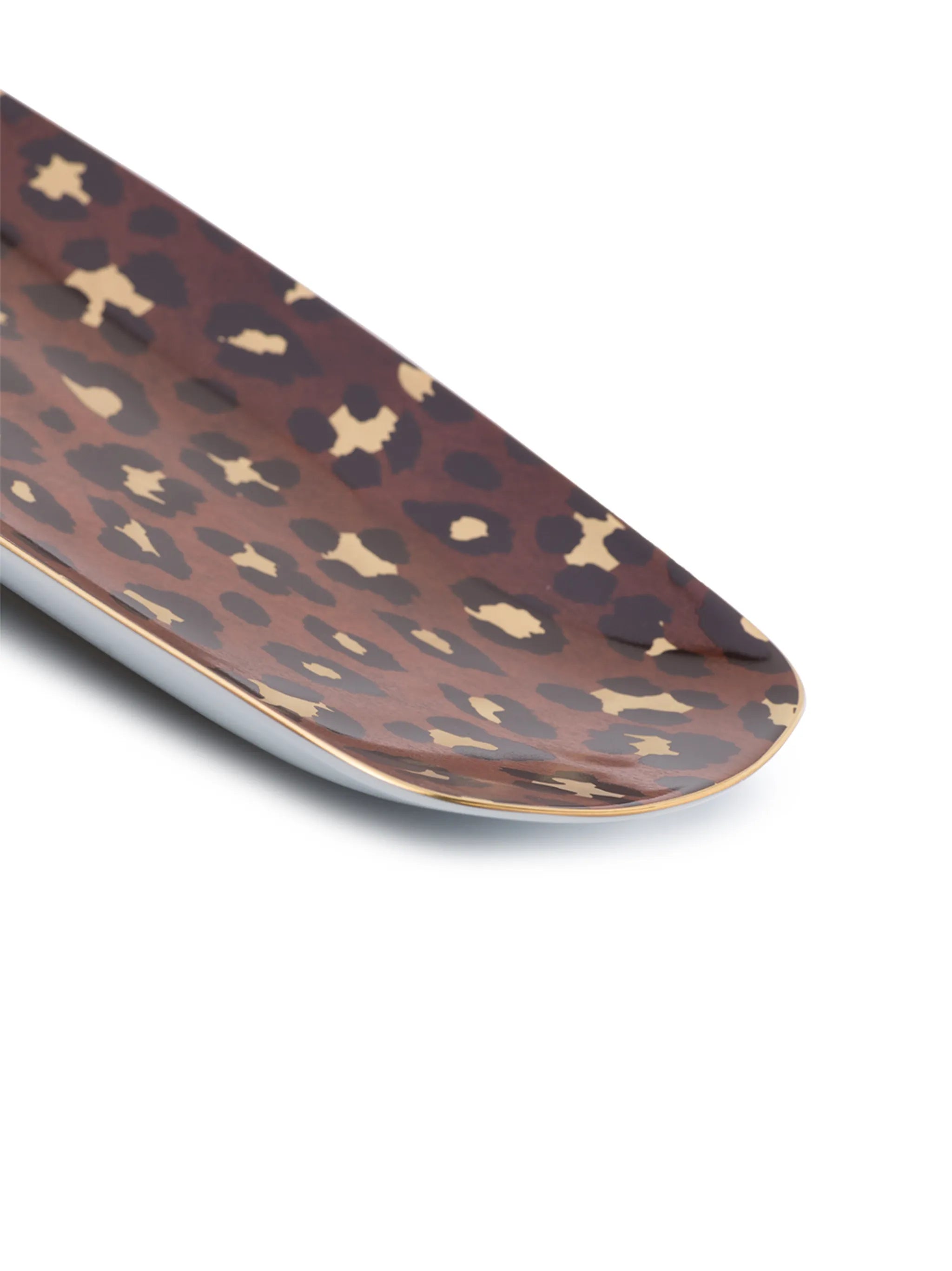 leopard-pattern rectangle plate
