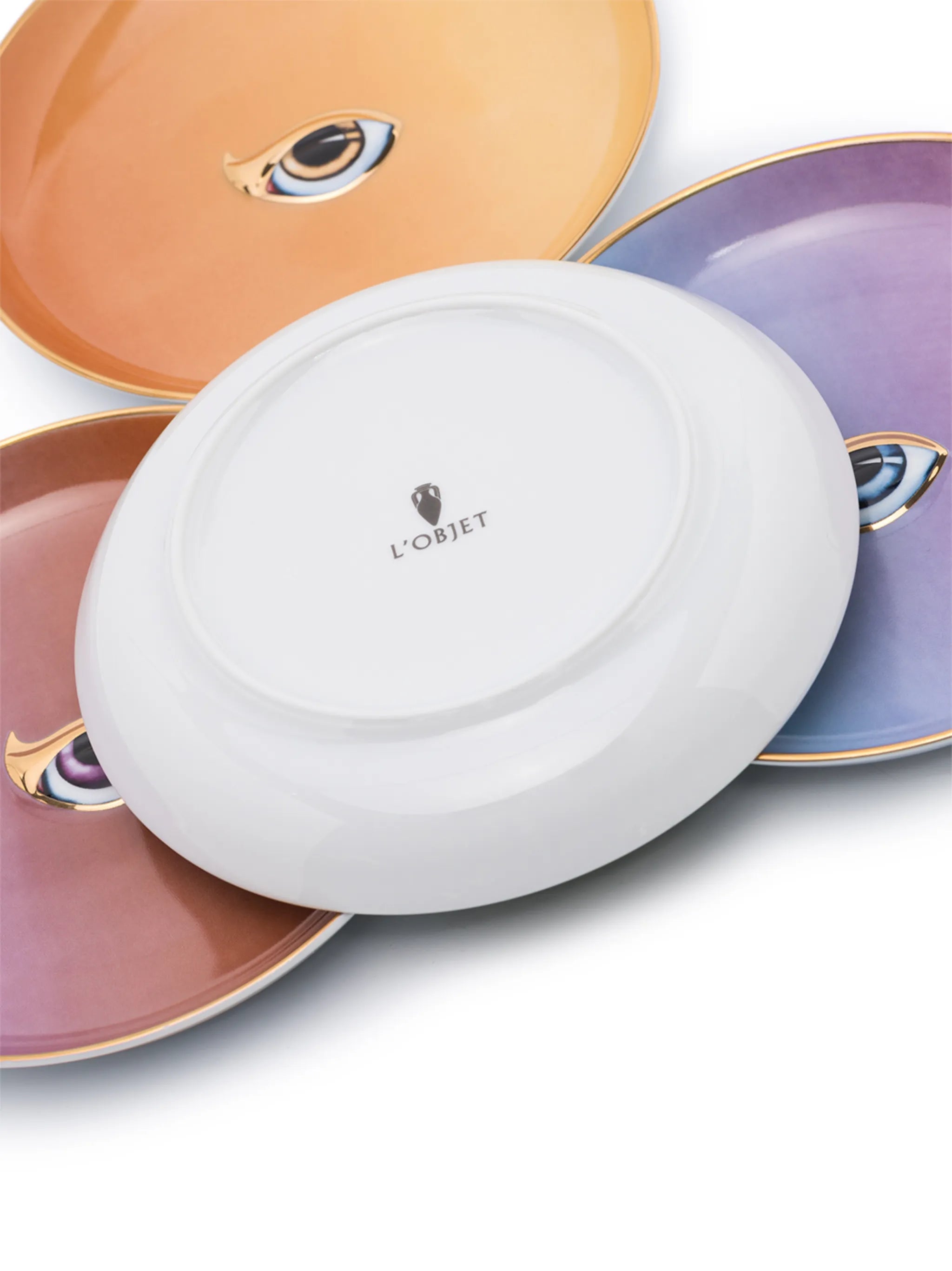 Lito set of four porcelain plates