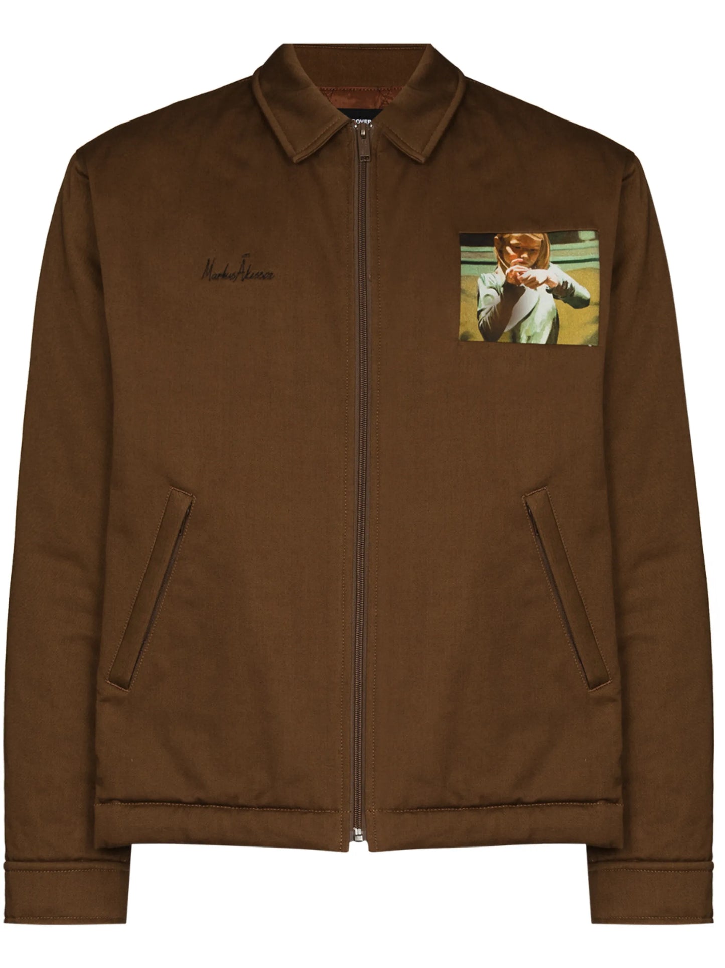 x Markus Akesson painterly-print shirt jacket