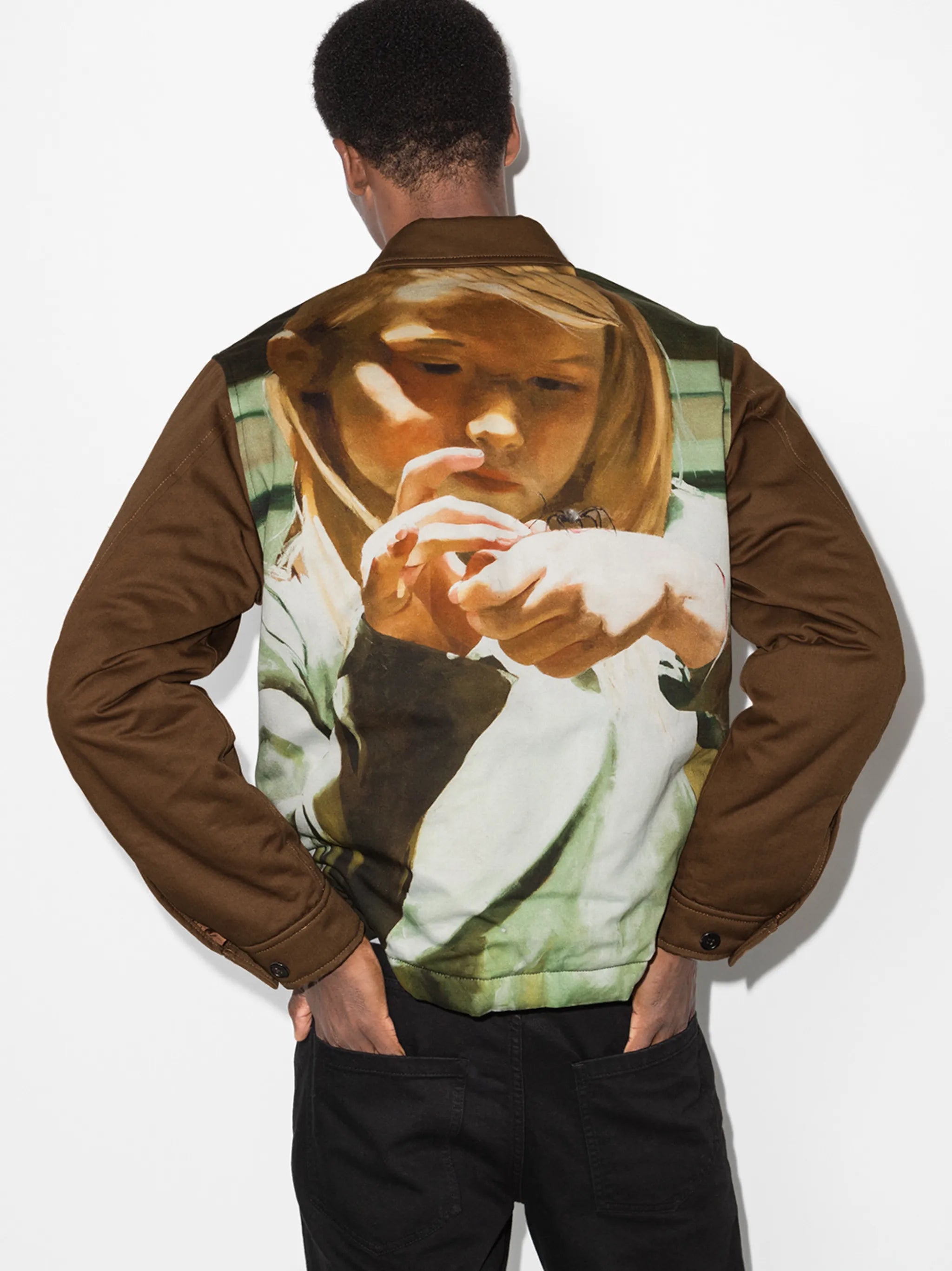 x Markus Akesson painterly-print shirt jacket