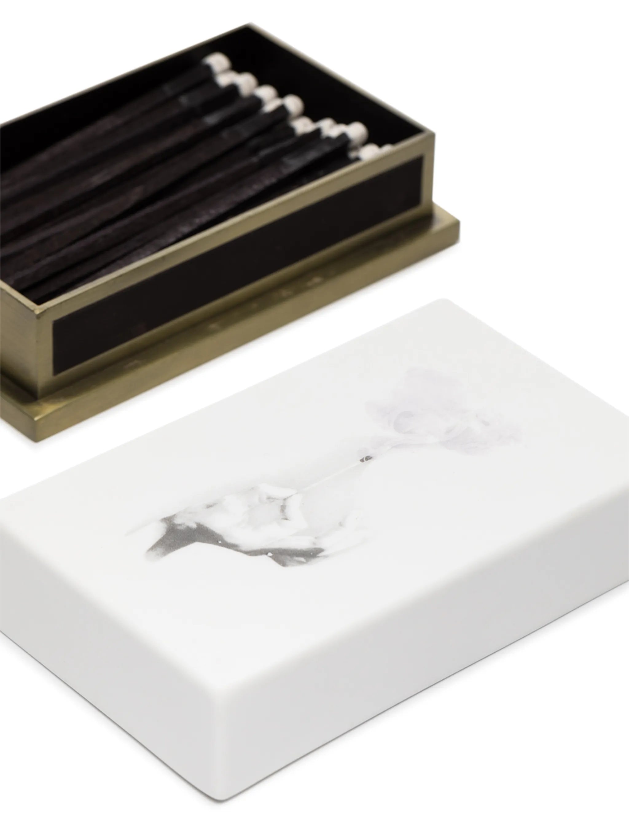 illustrated porcelain matchbox