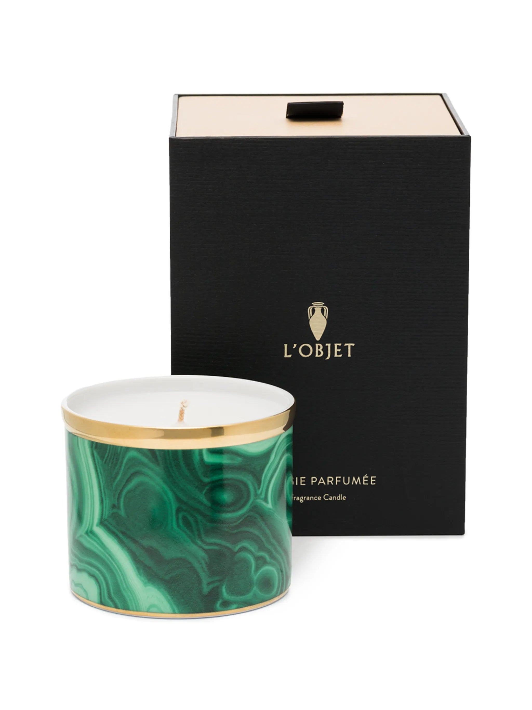 Malachite candle