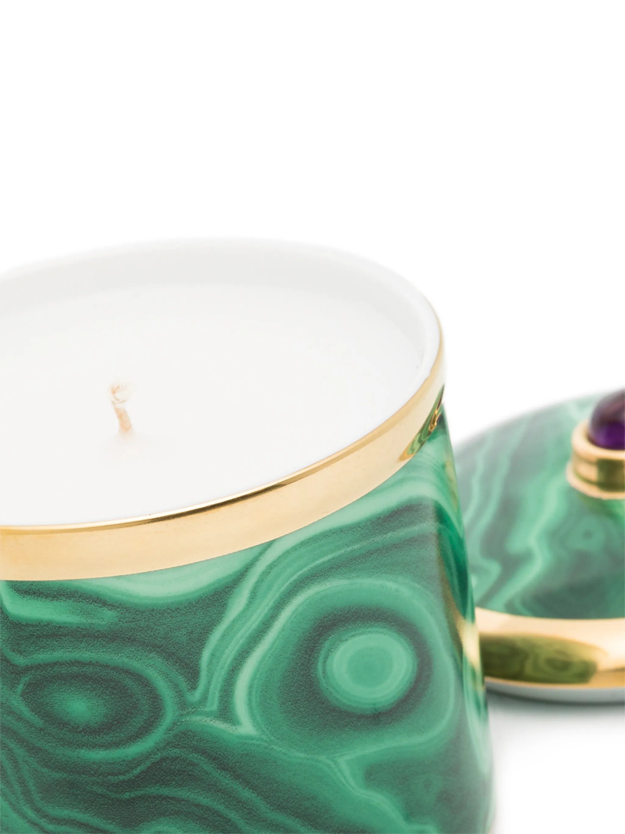 Malachite candle