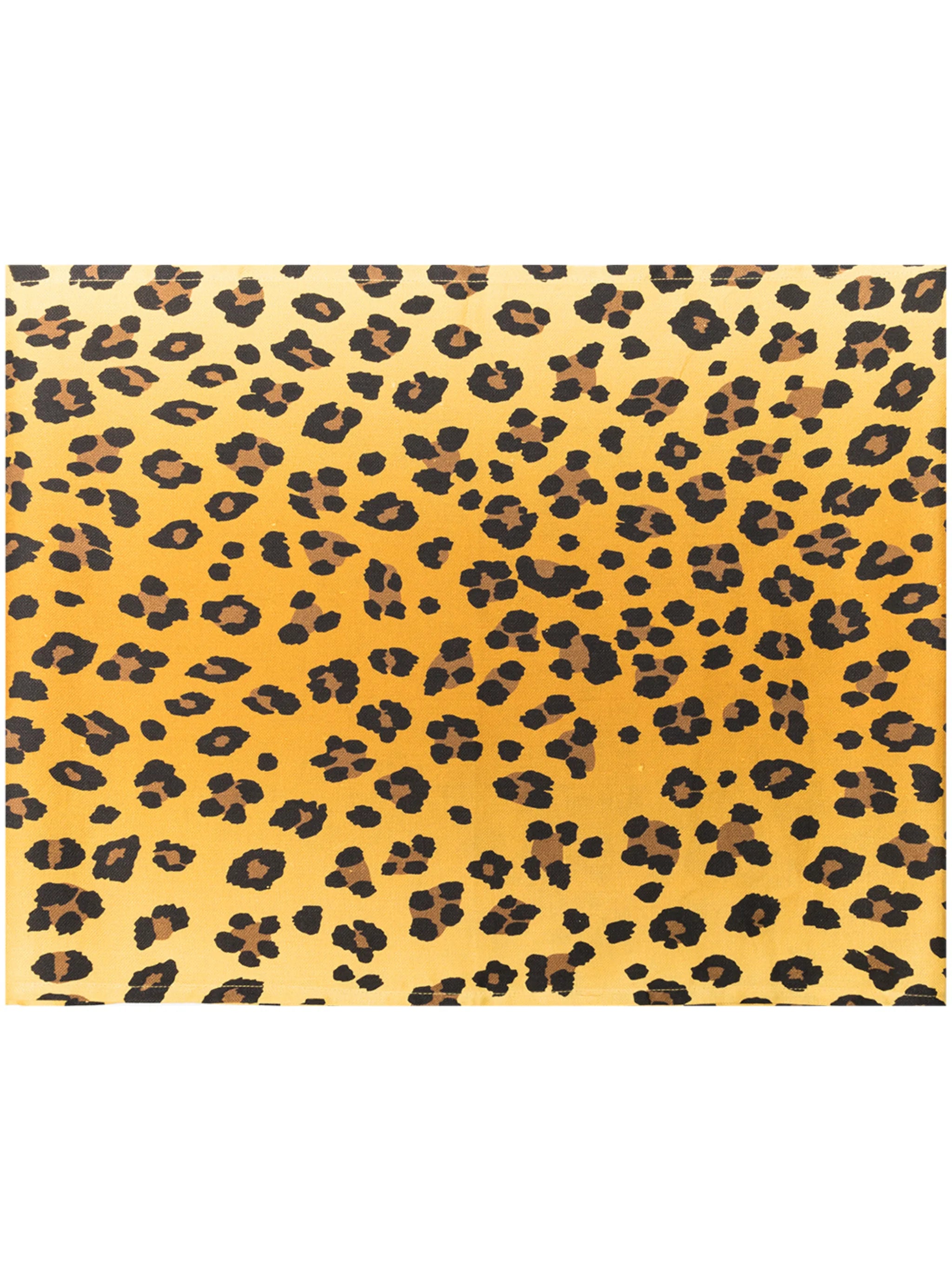leopard-print table runner