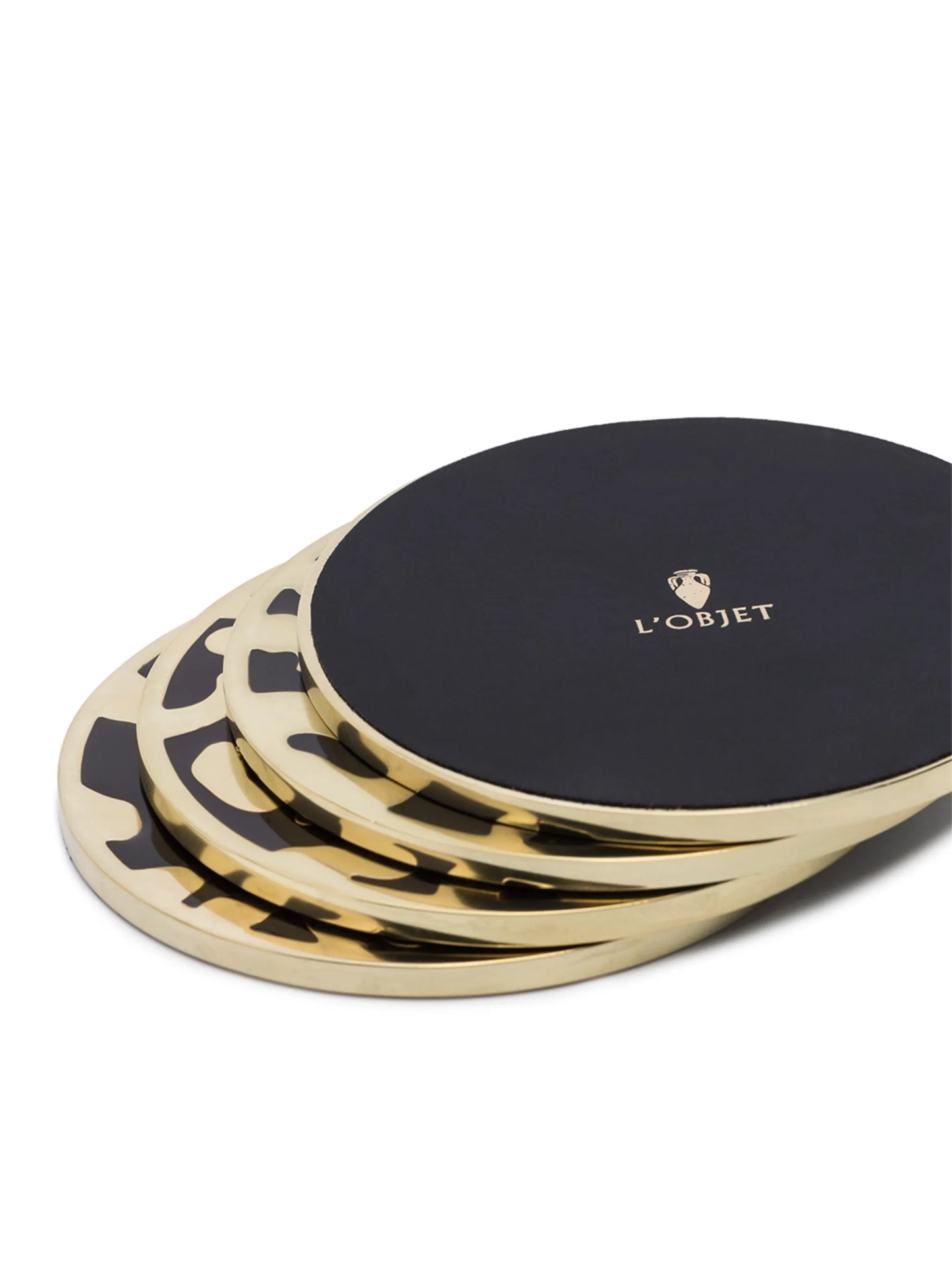 leopard-print set of four coasters