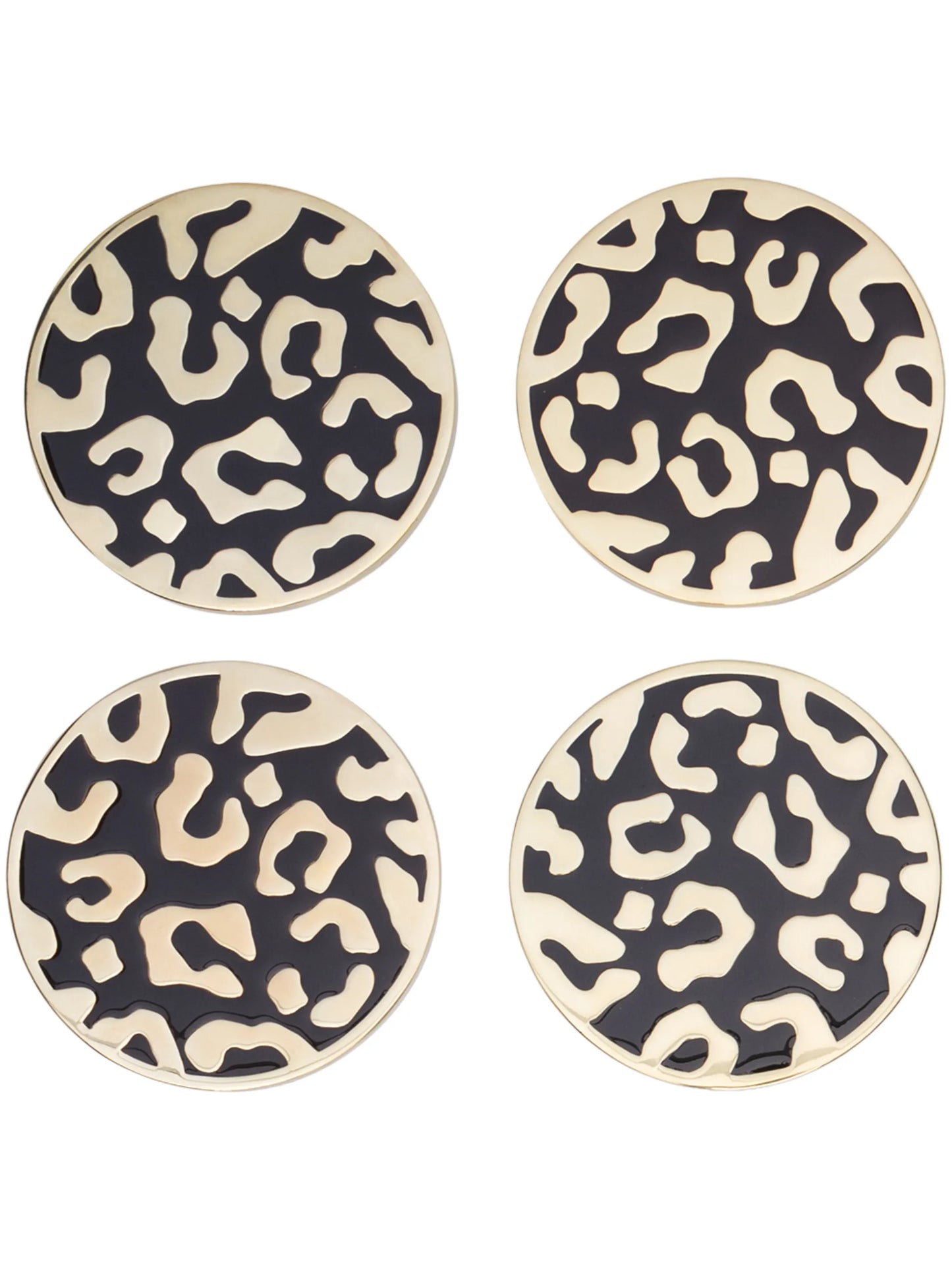leopard-print set of four coasters