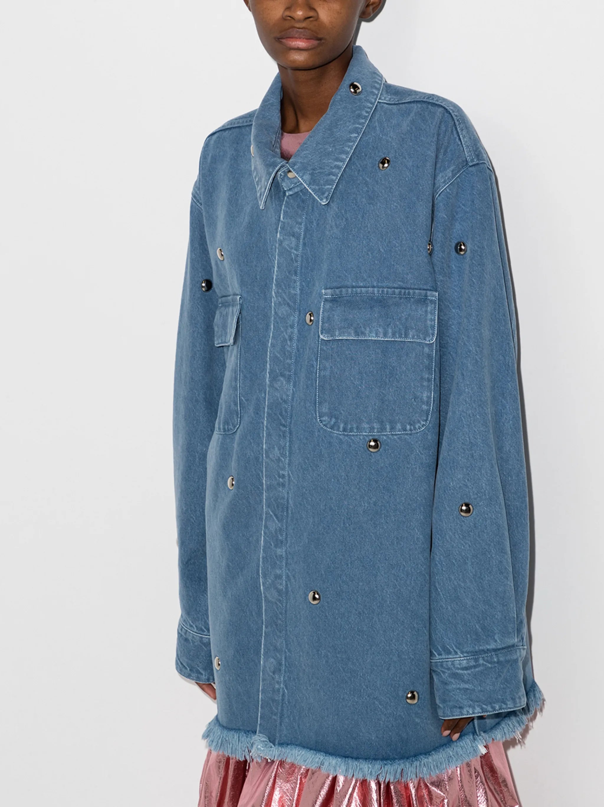 studded denim shirt