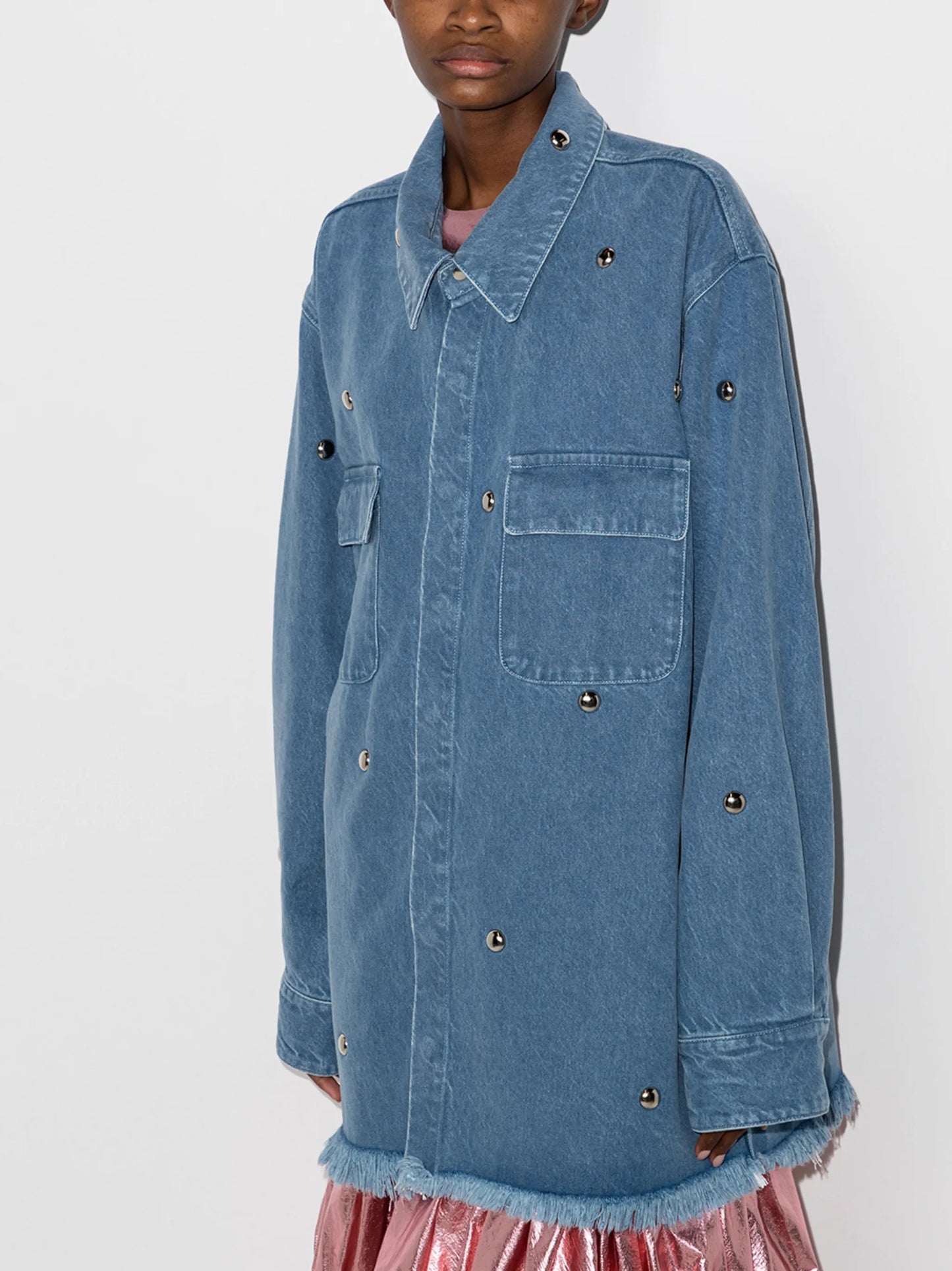 studded denim shirt