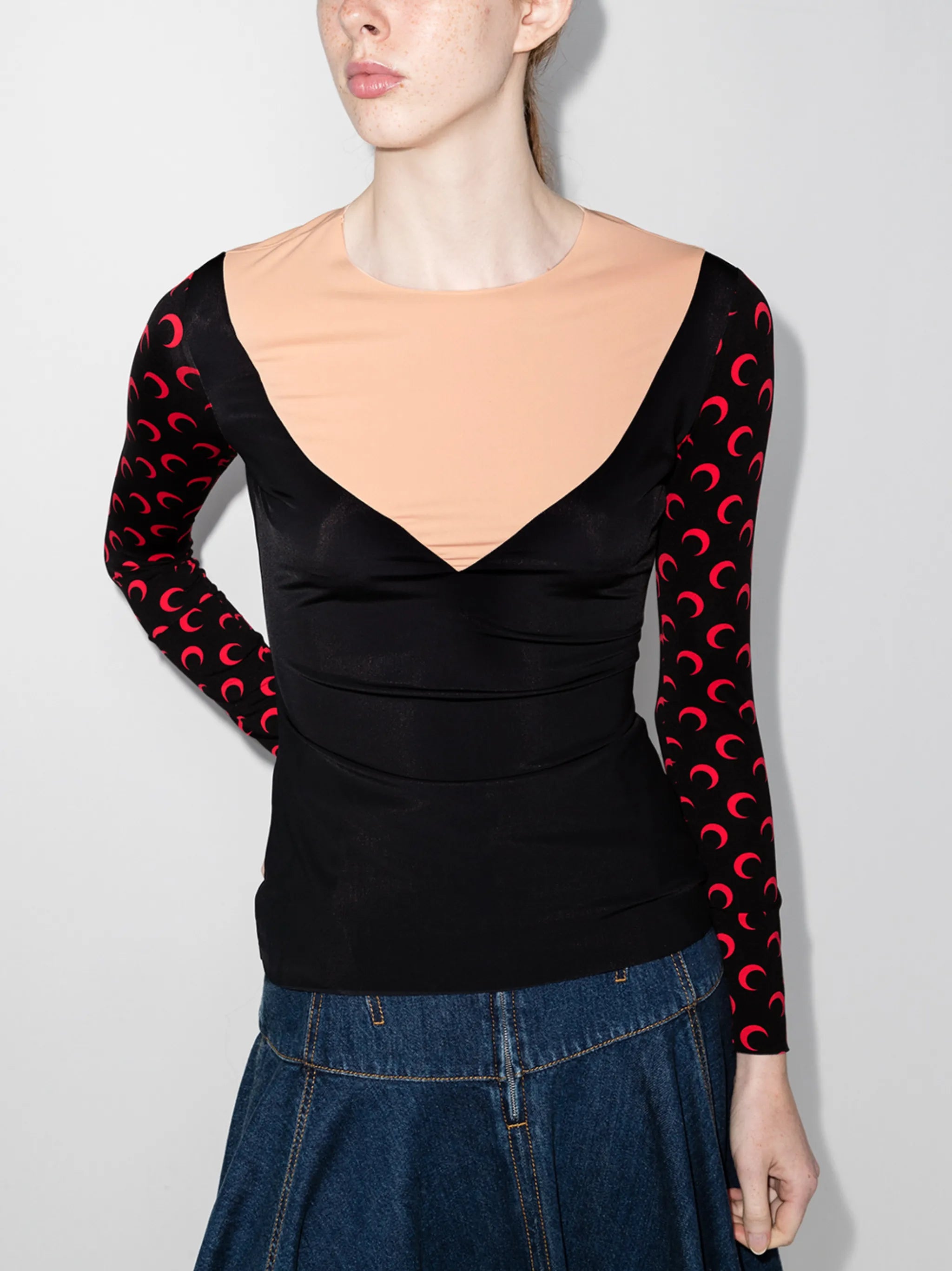 Crescent Moon long-sleeve top