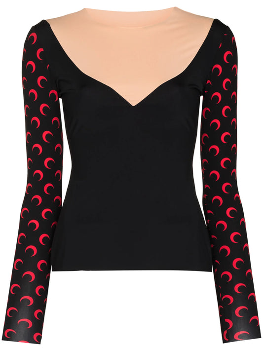 Crescent Moon long-sleeve top