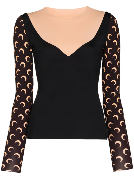 Crescent Moon long-sleeve top