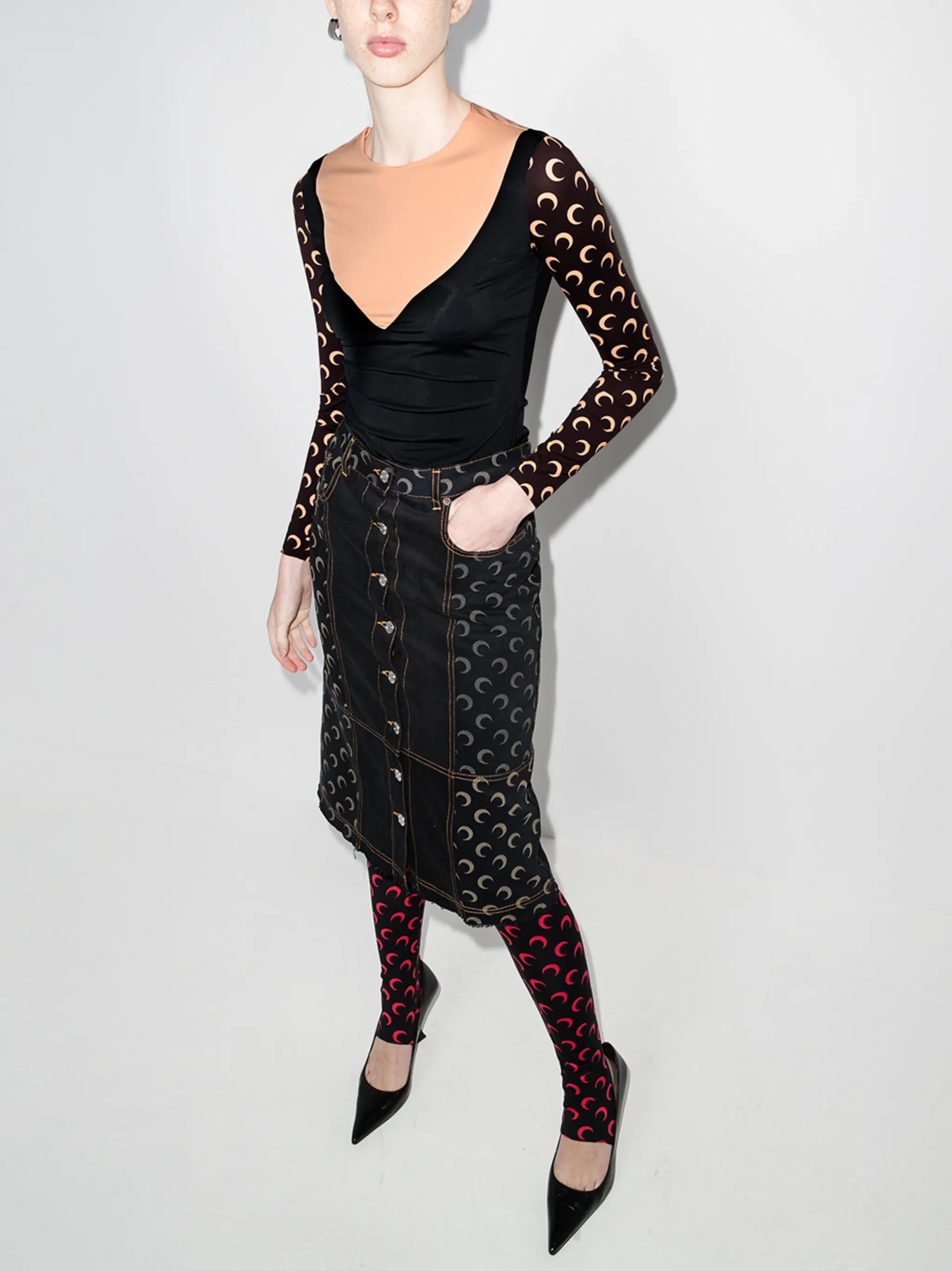 Crescent Moon long-sleeve top