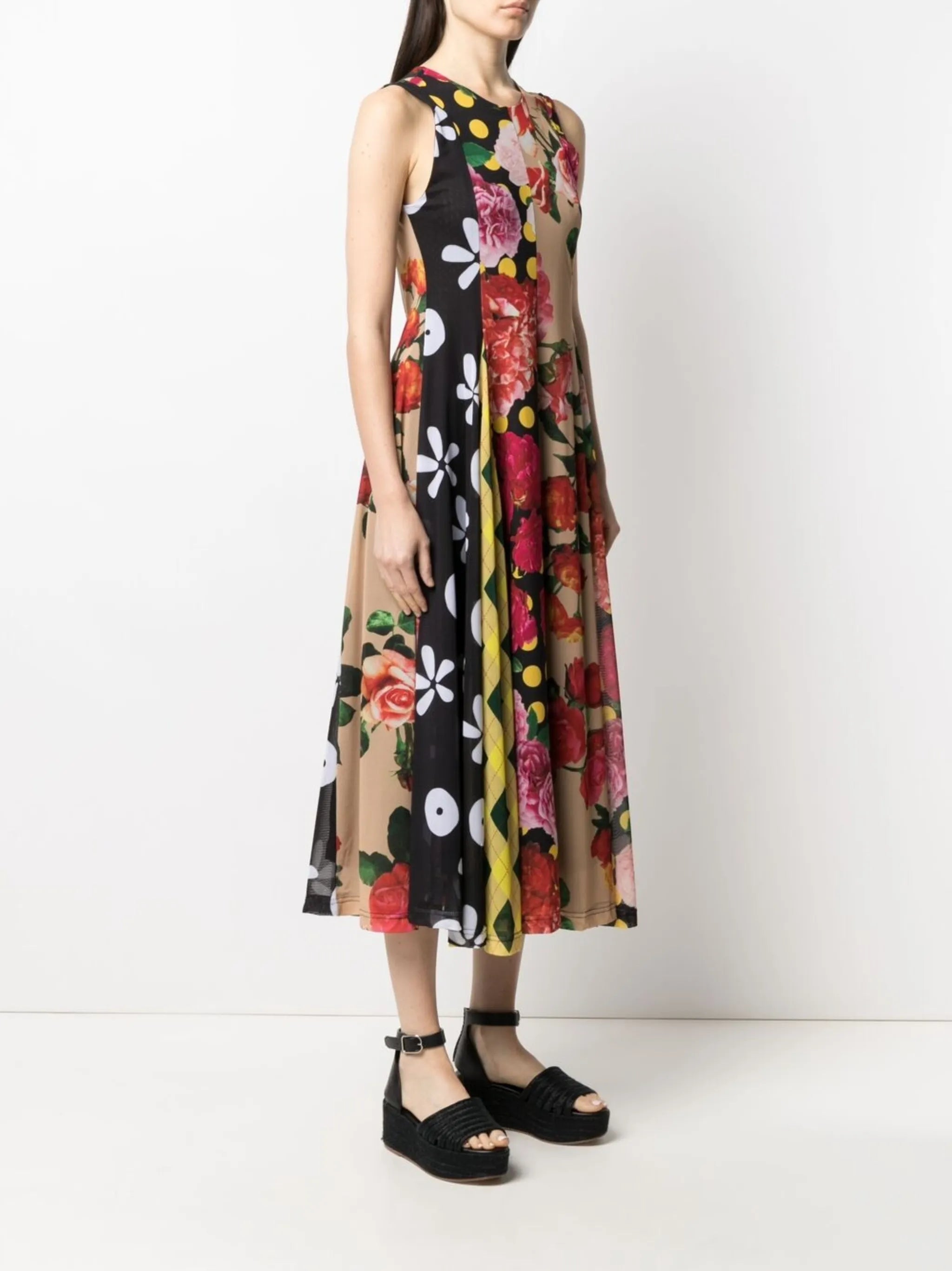 floral-patchwork dress