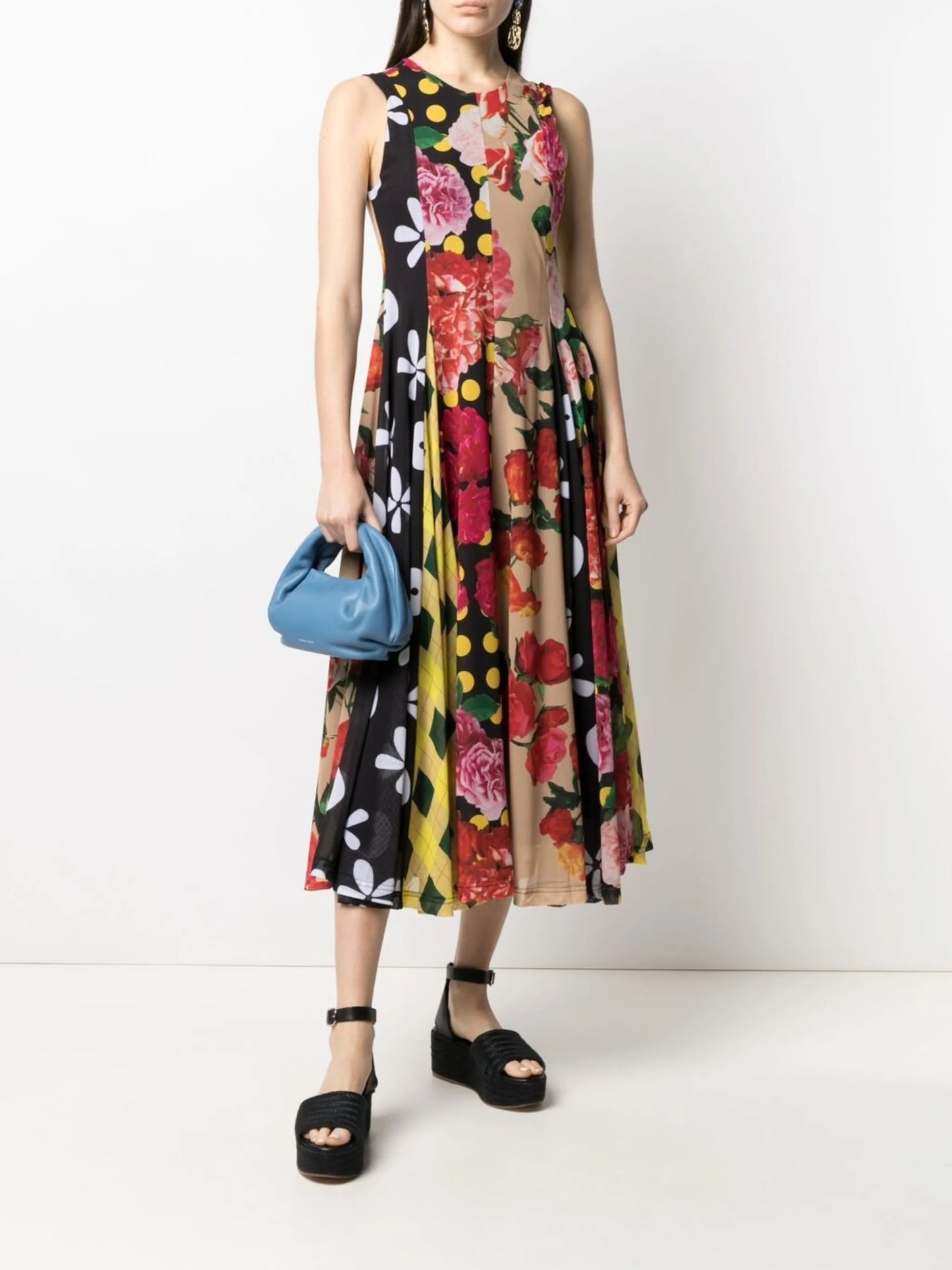 floral-patchwork dress