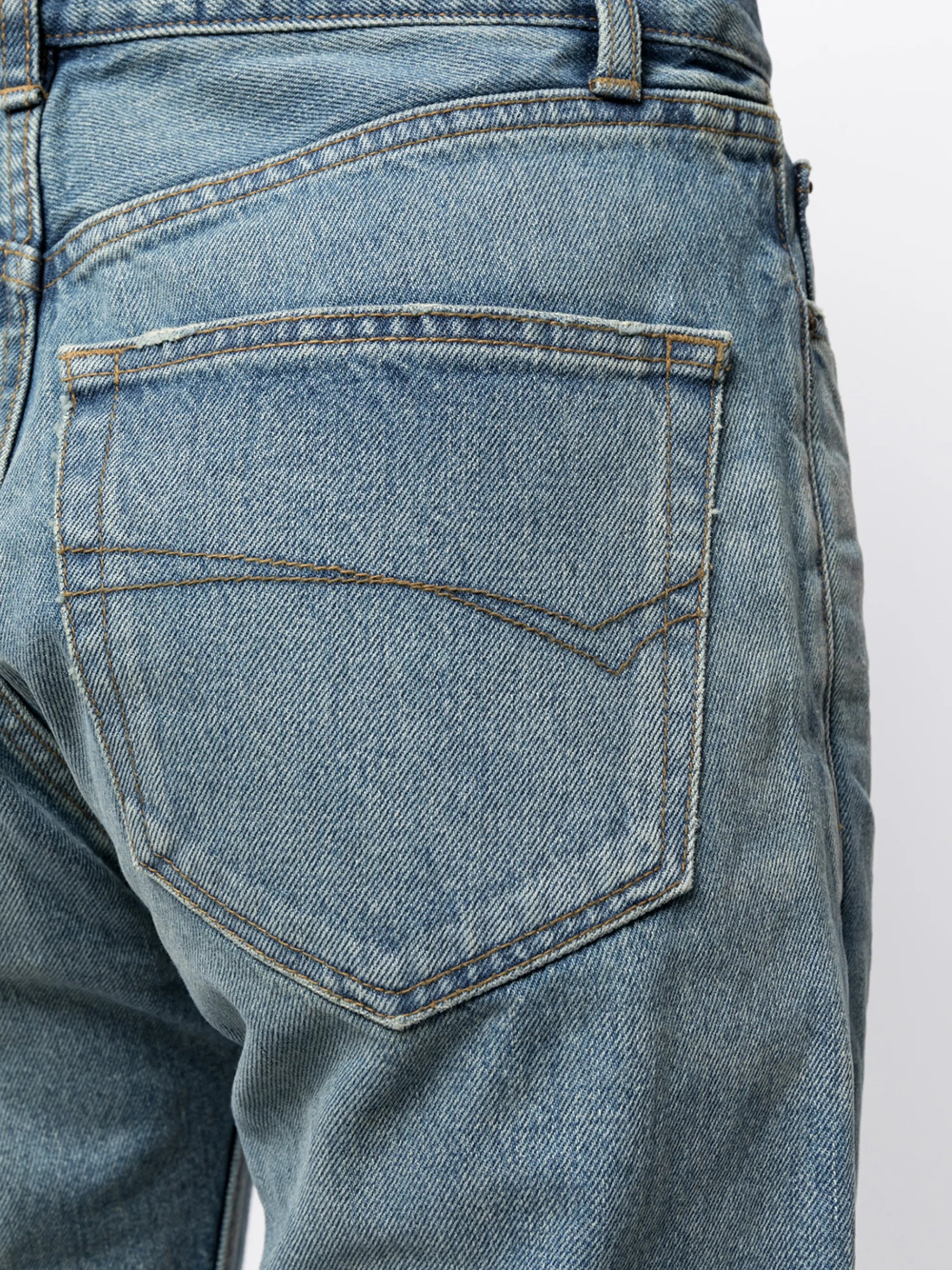 Normal straight-leg denim jeans