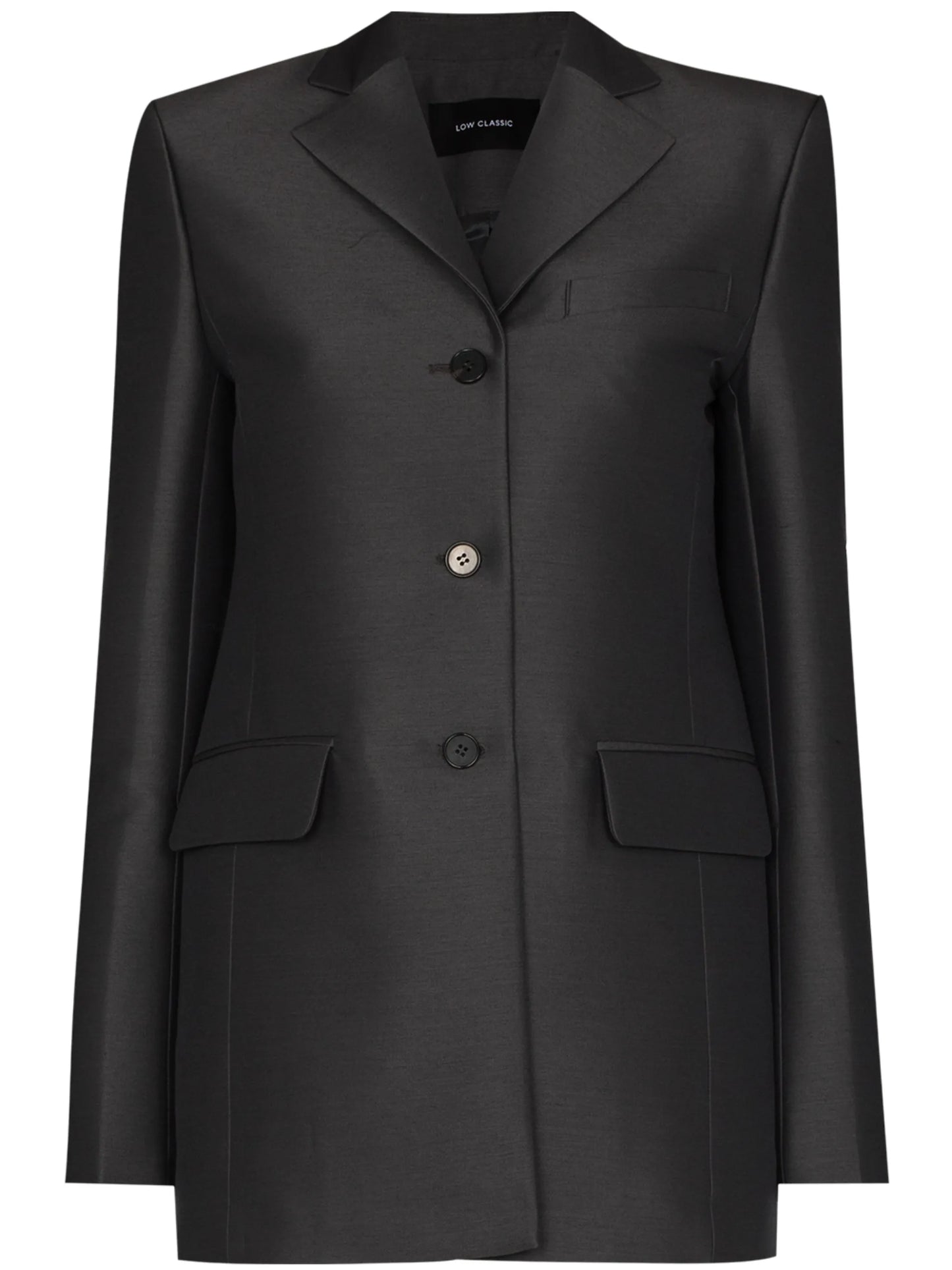 single-breasted wool-silk blazer