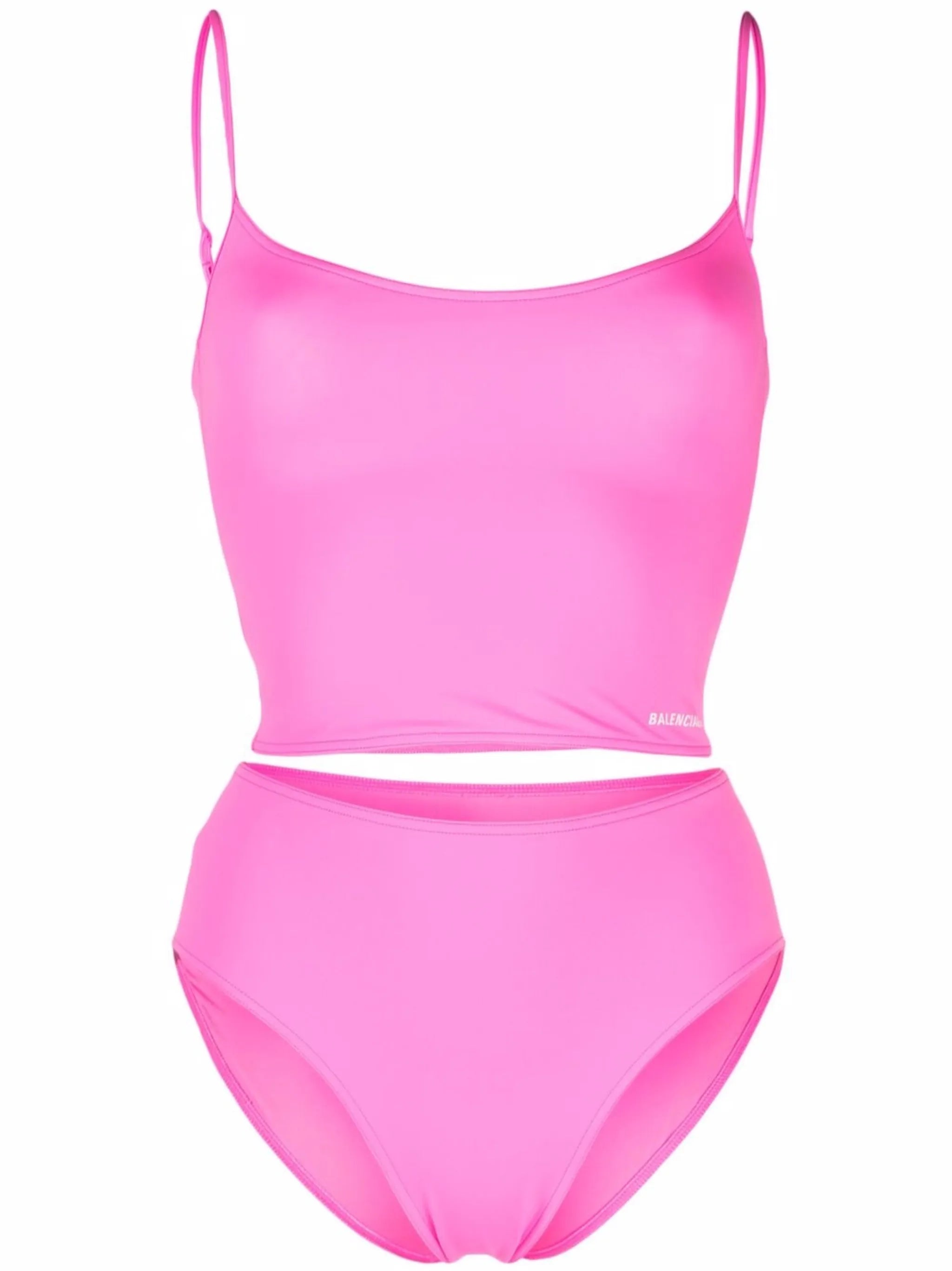 logo-print tankini