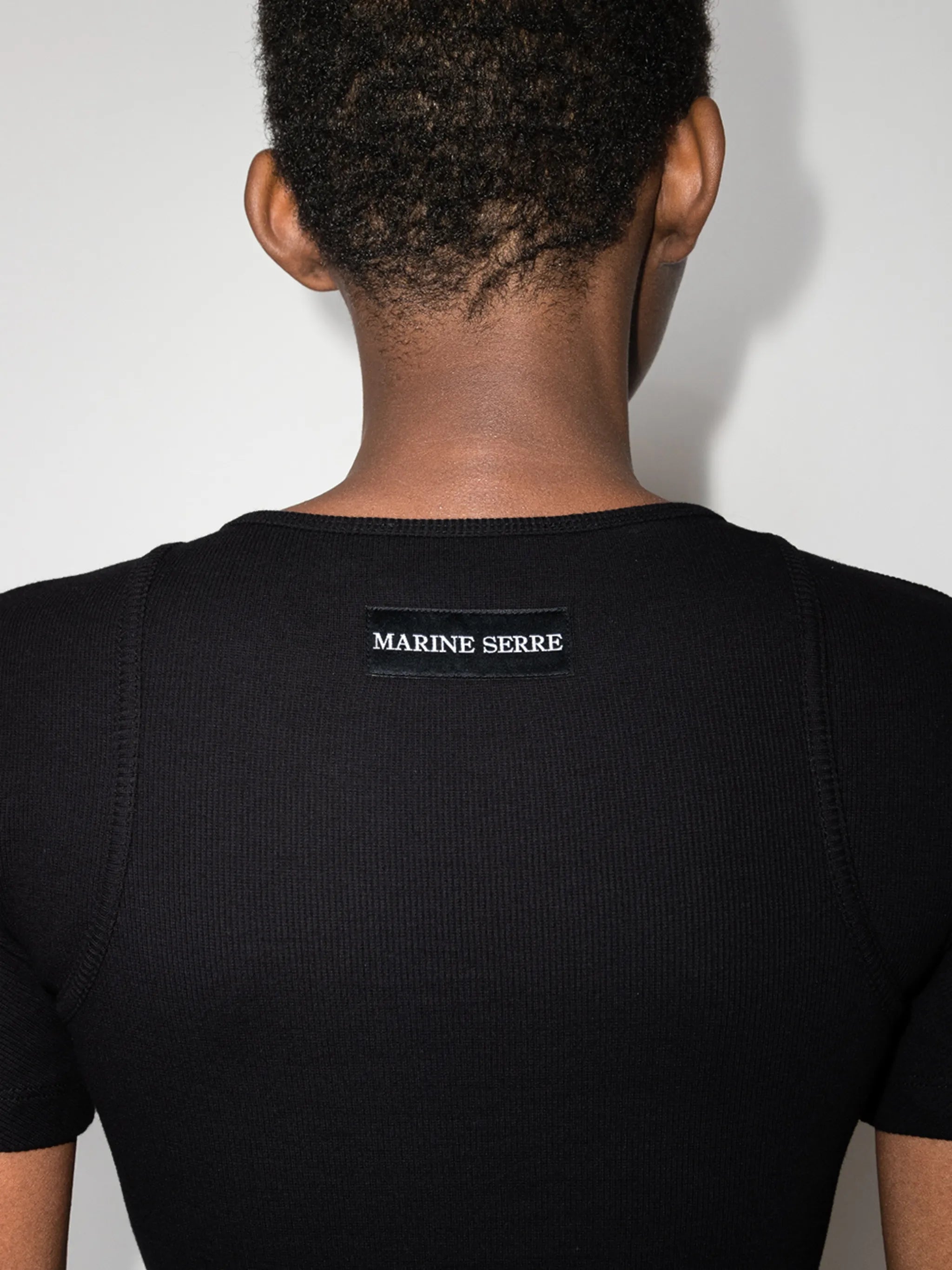 embroidered logo short-sleeve bodysuit