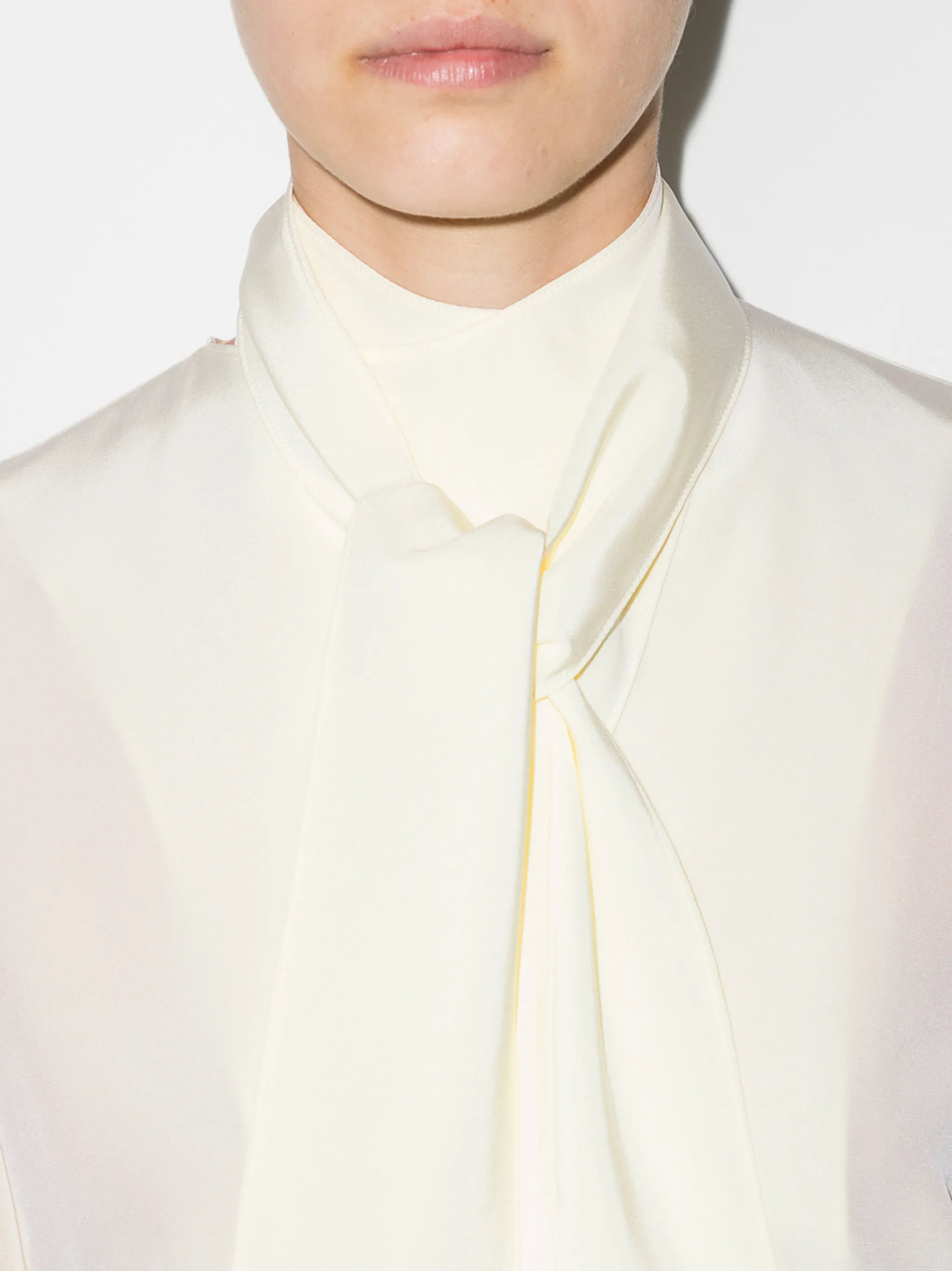 scarf-detail silk blouse