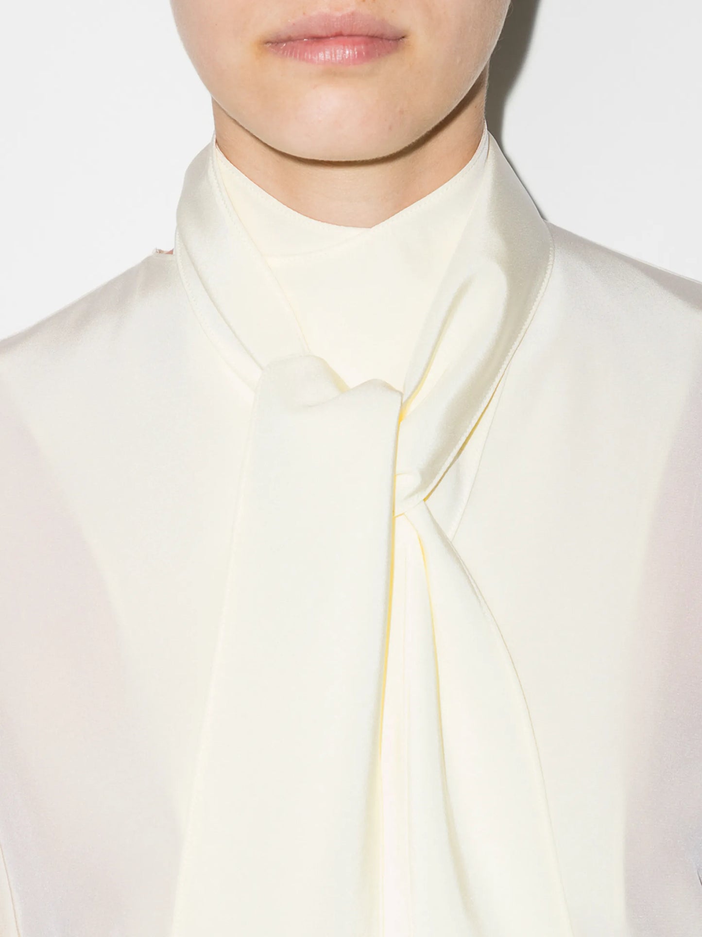 scarf-detail silk blouse
