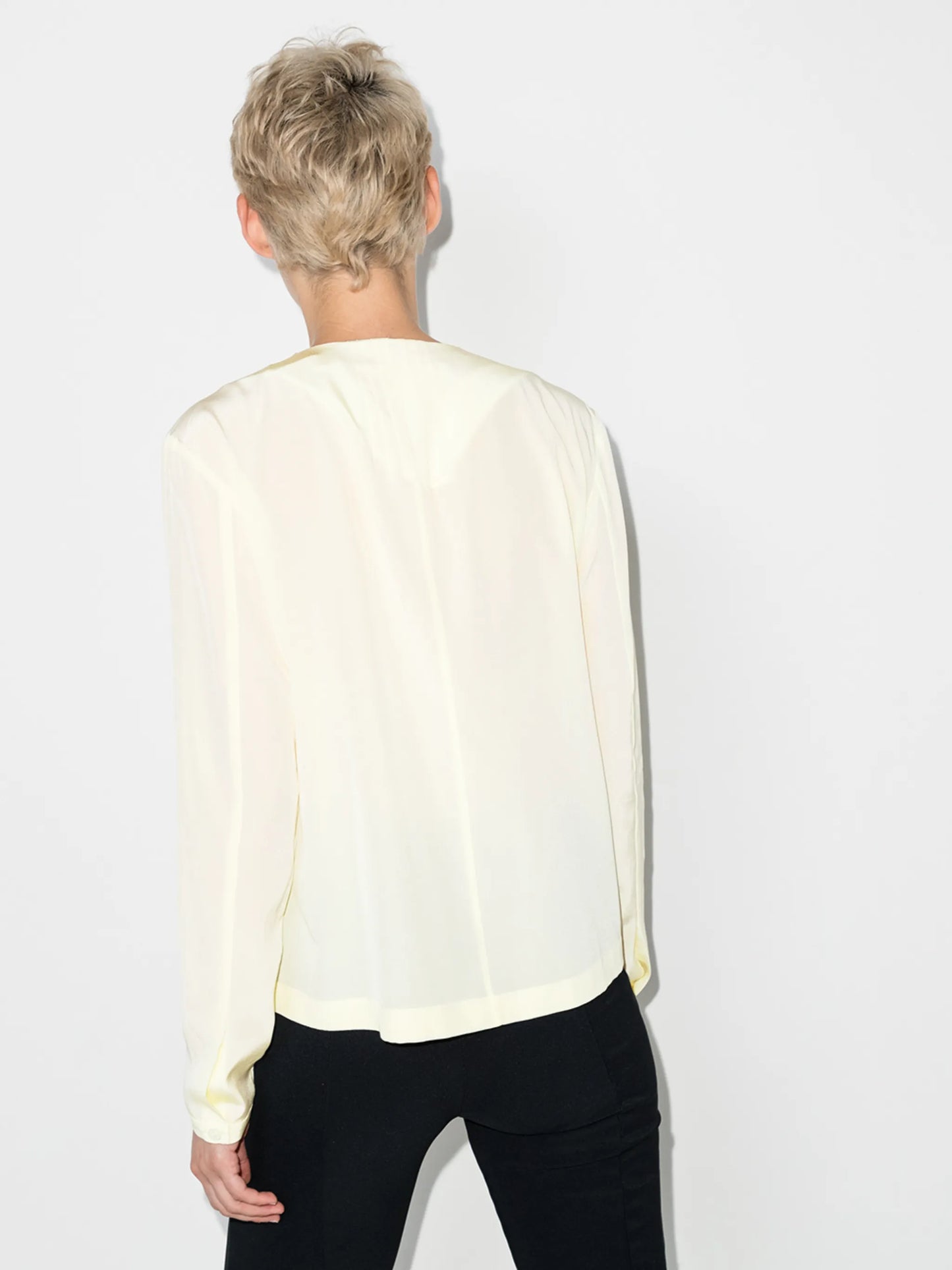 scarf-detail silk blouse