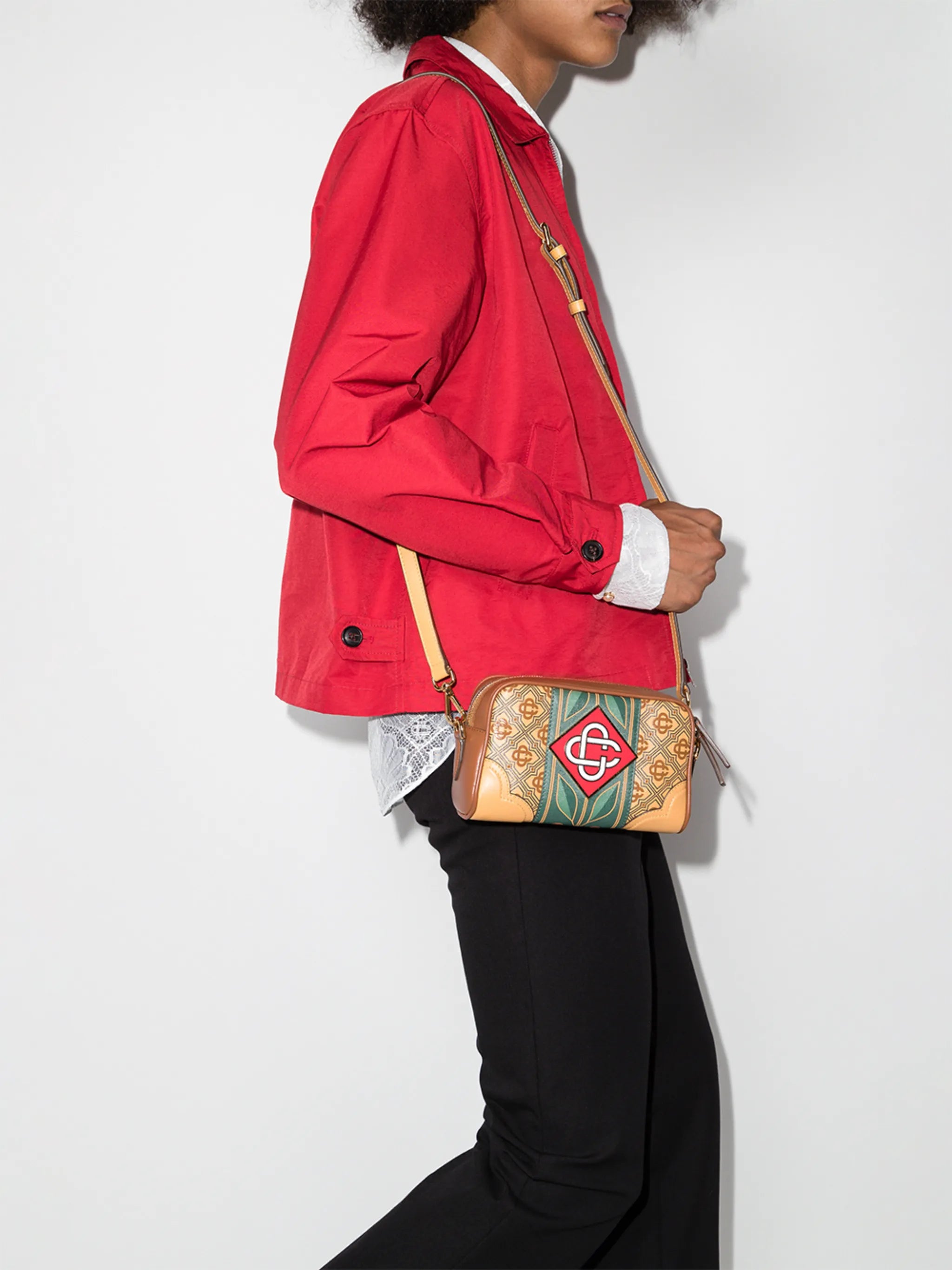 monogram motif crossbody bag