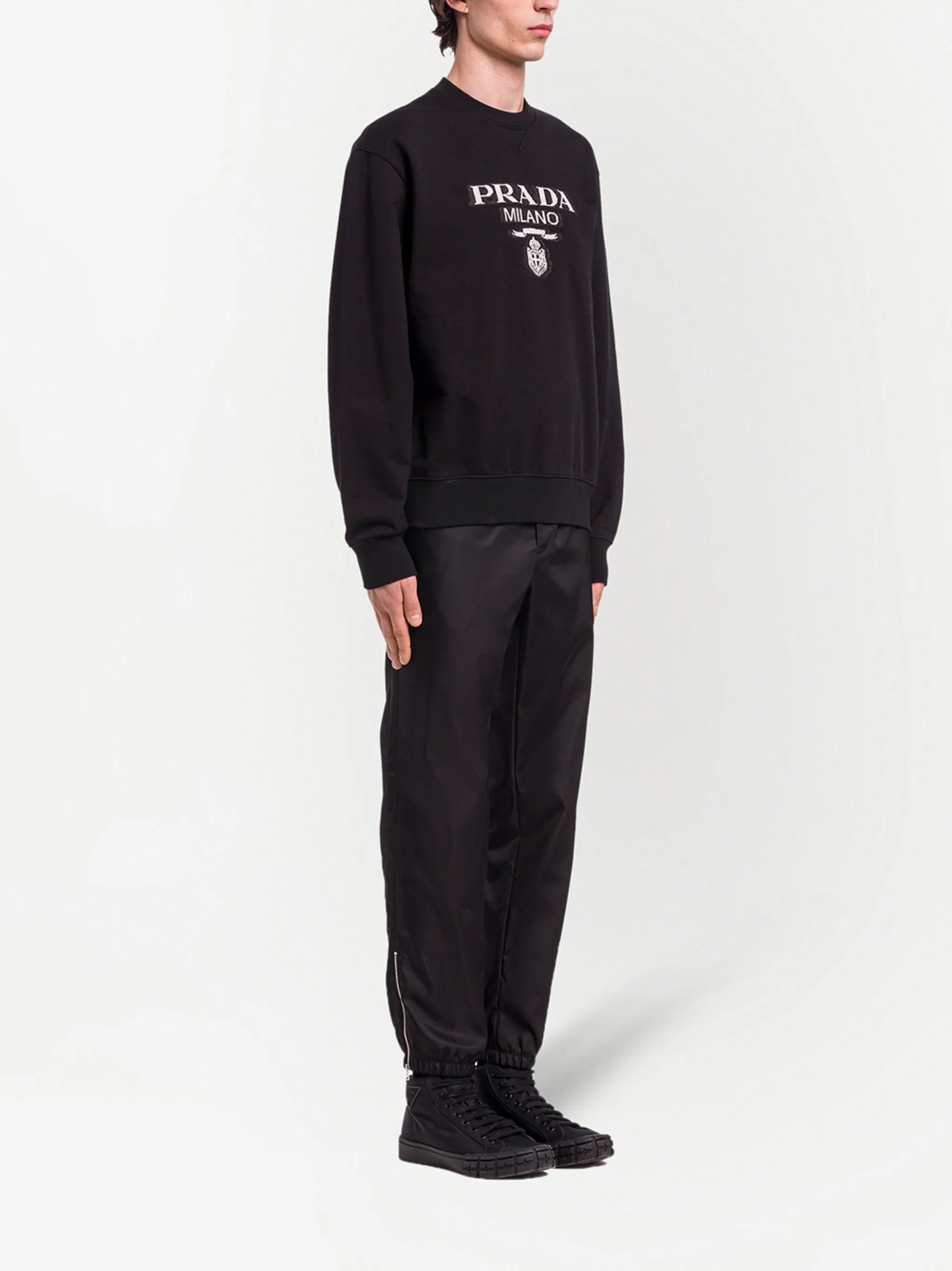 intarsia-knit logo sweatshirt