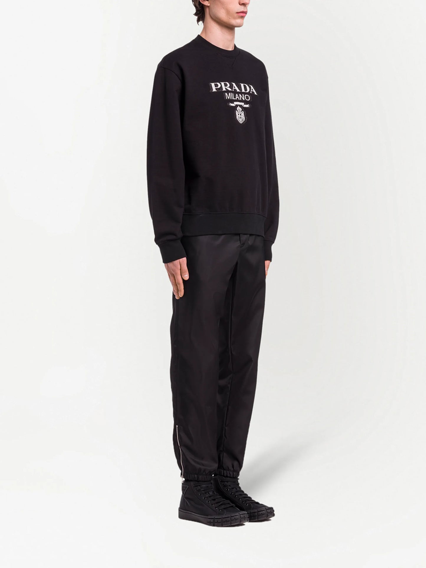 intarsia-knit logo sweatshirt