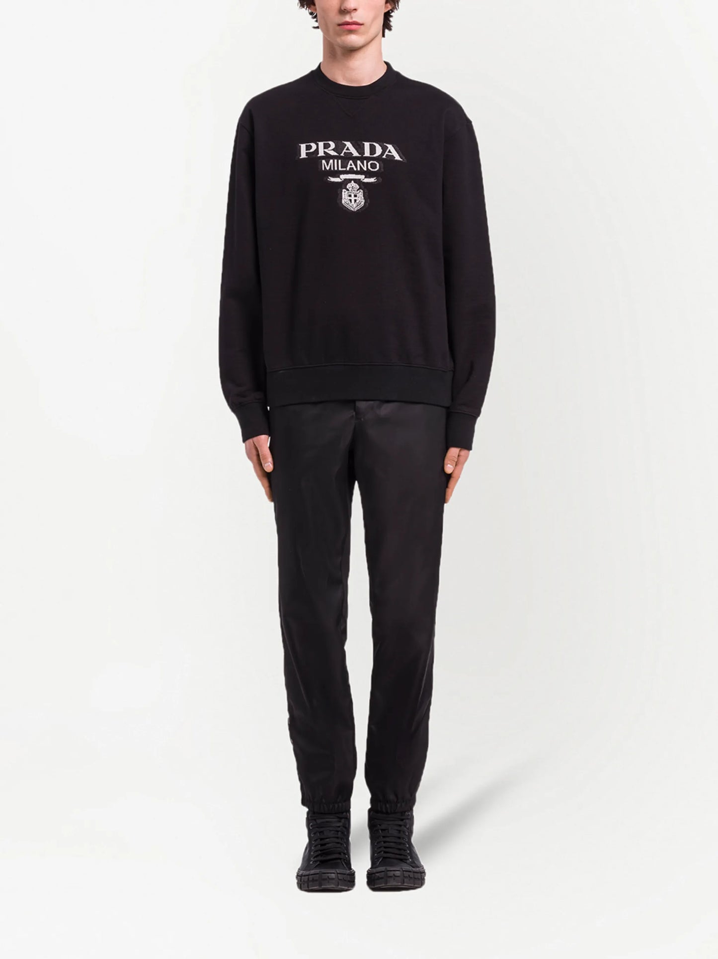 intarsia-knit logo sweatshirt