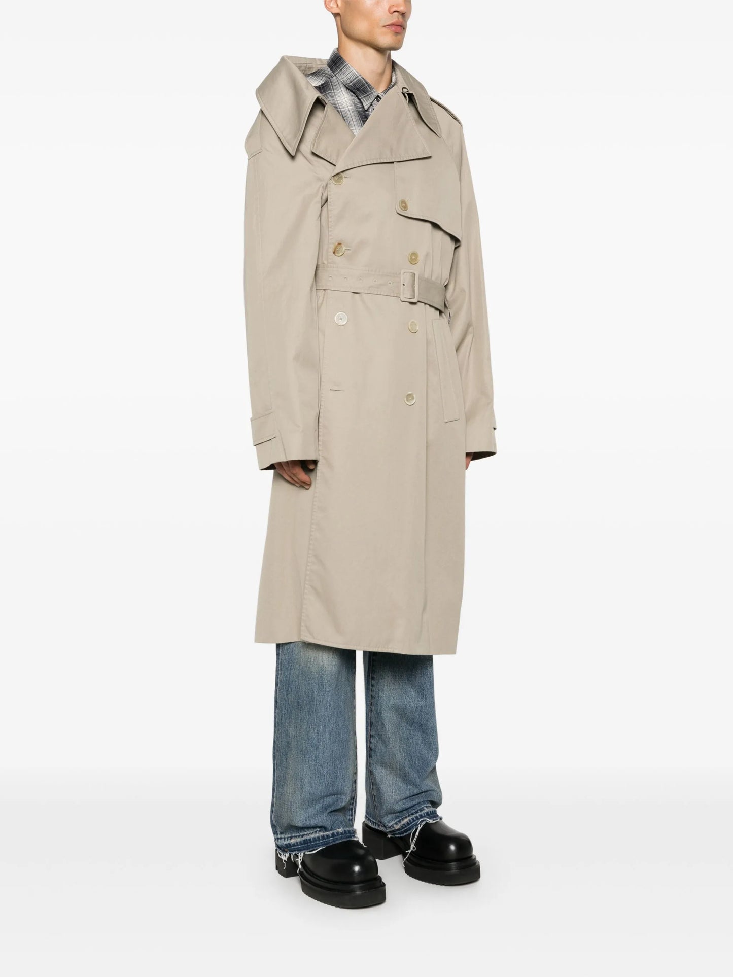 asymmetric trench coat