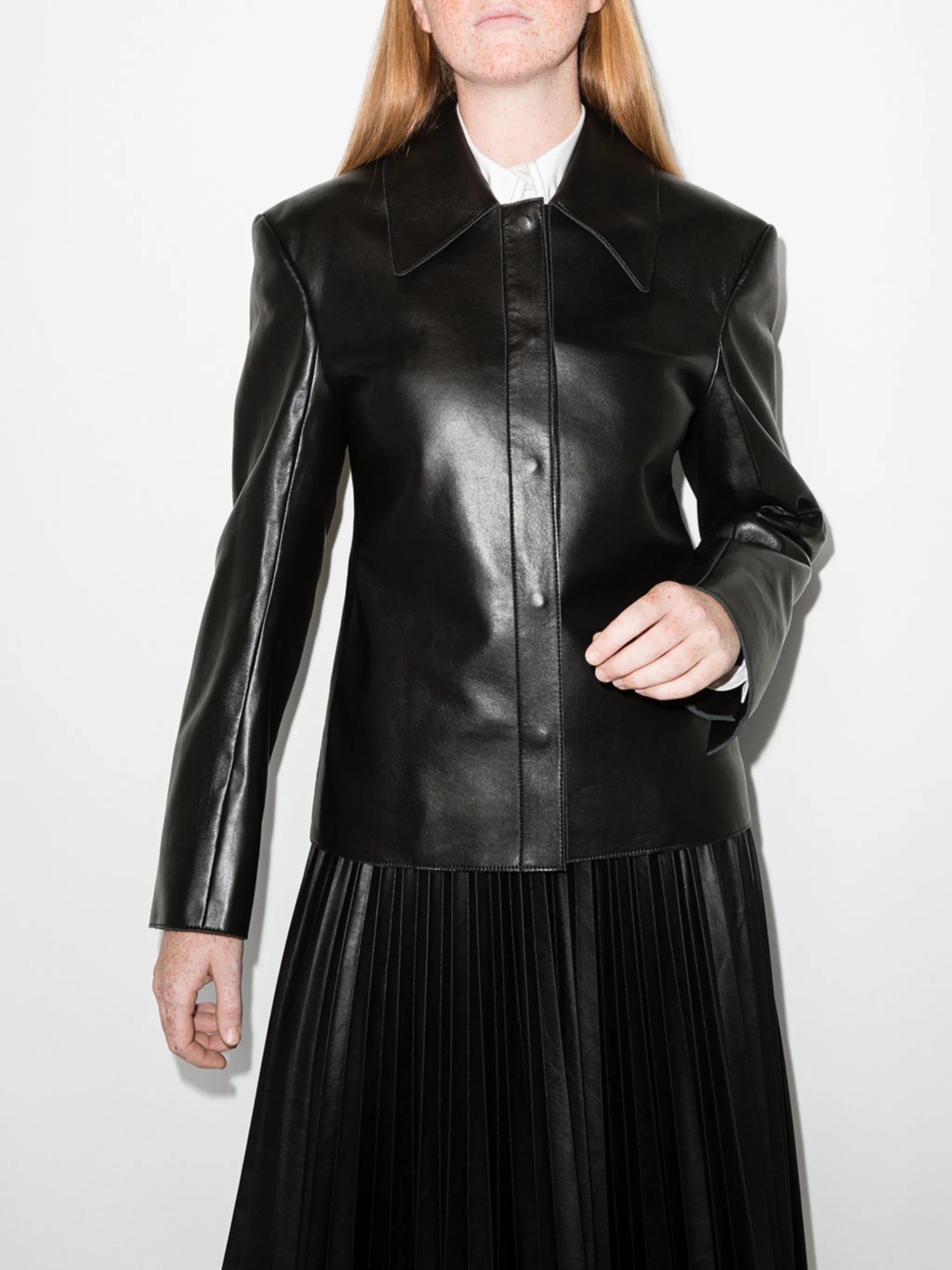 recycled leather shirt