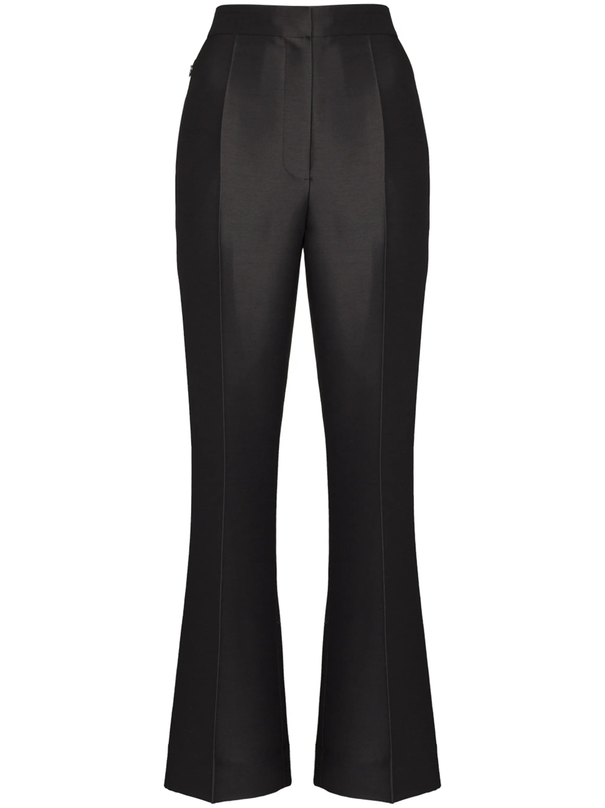 high-rise slim-fit trousers