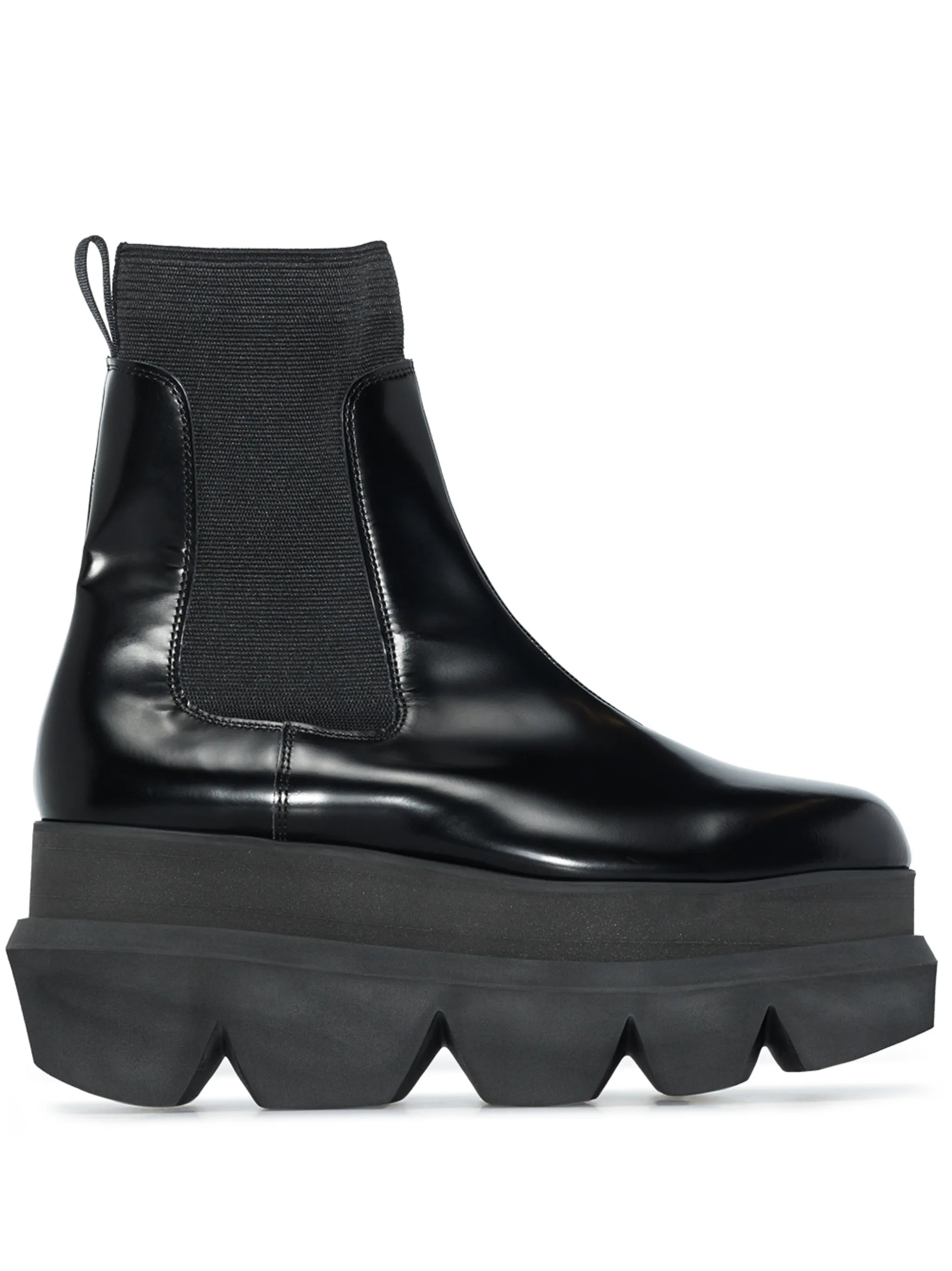 flatform-sole ankle boots