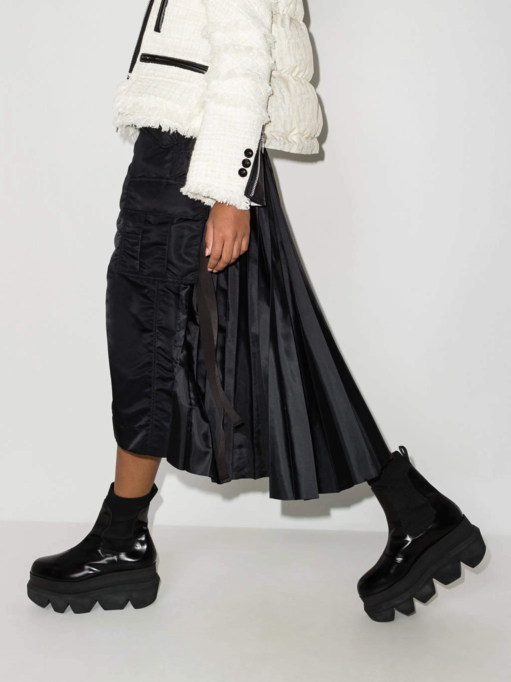 flatform-sole ankle boots