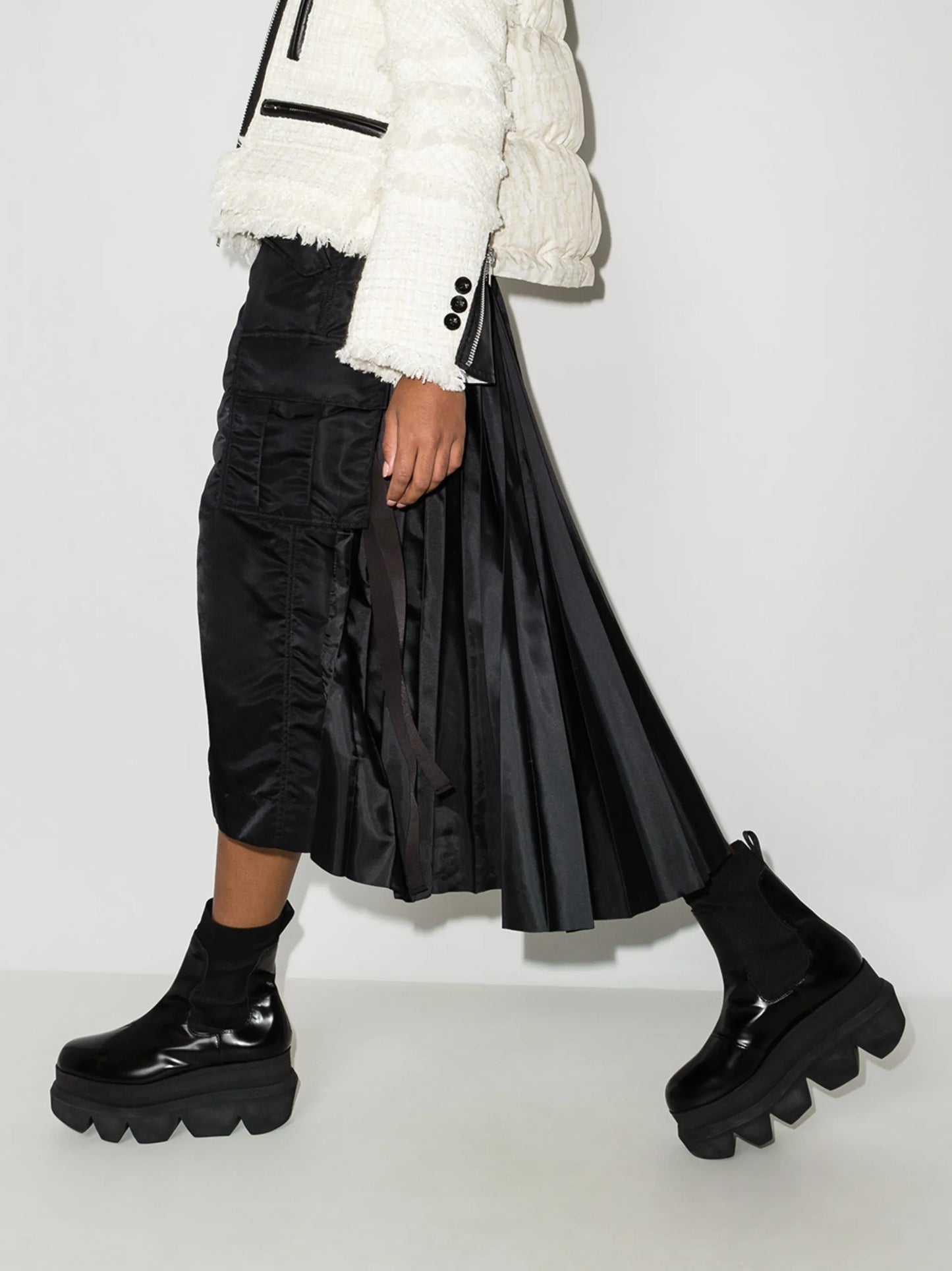 flatform-sole ankle boots