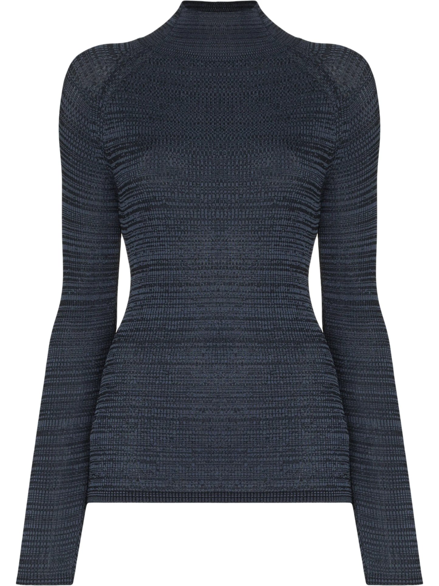 ribbed high-neck jumper