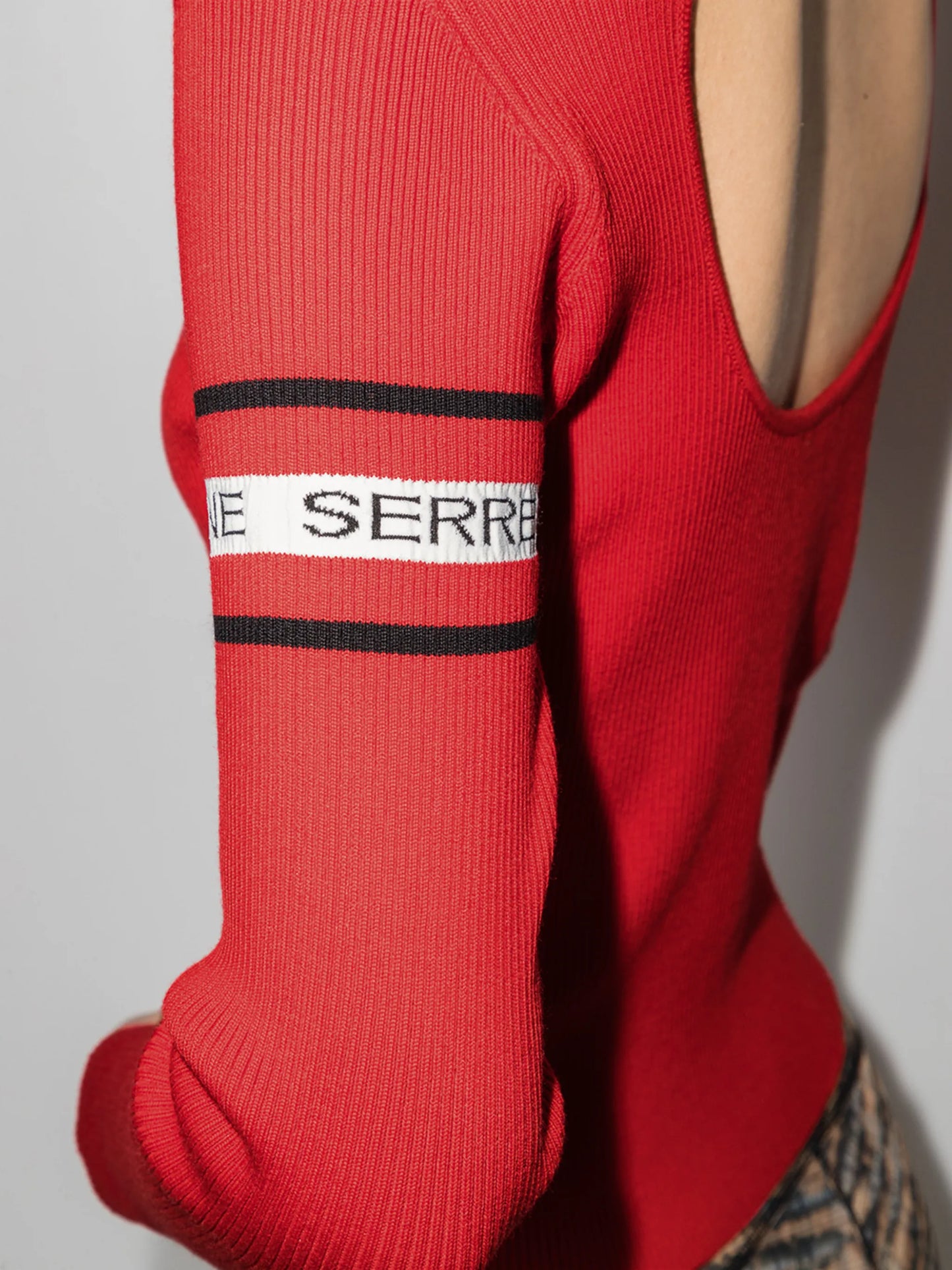 logo intarsia cut-out jumper