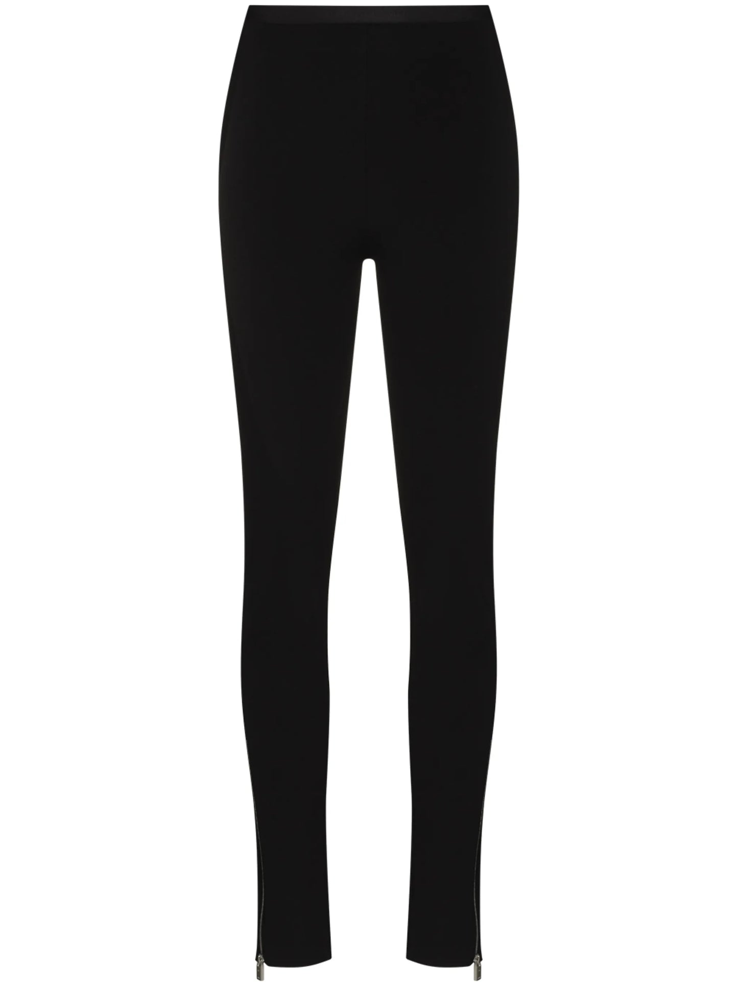 zip-cuff high-rise leggings