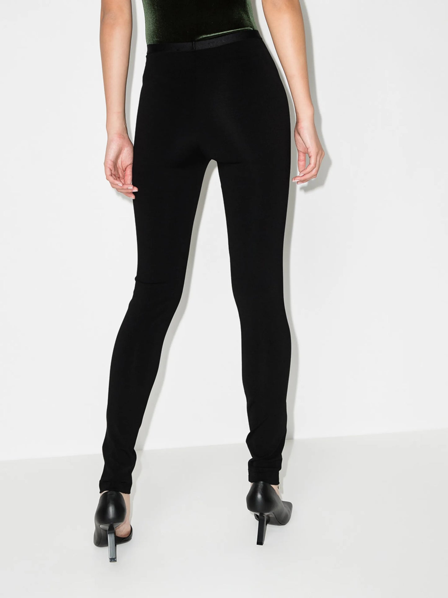 zip-cuff high-rise leggings