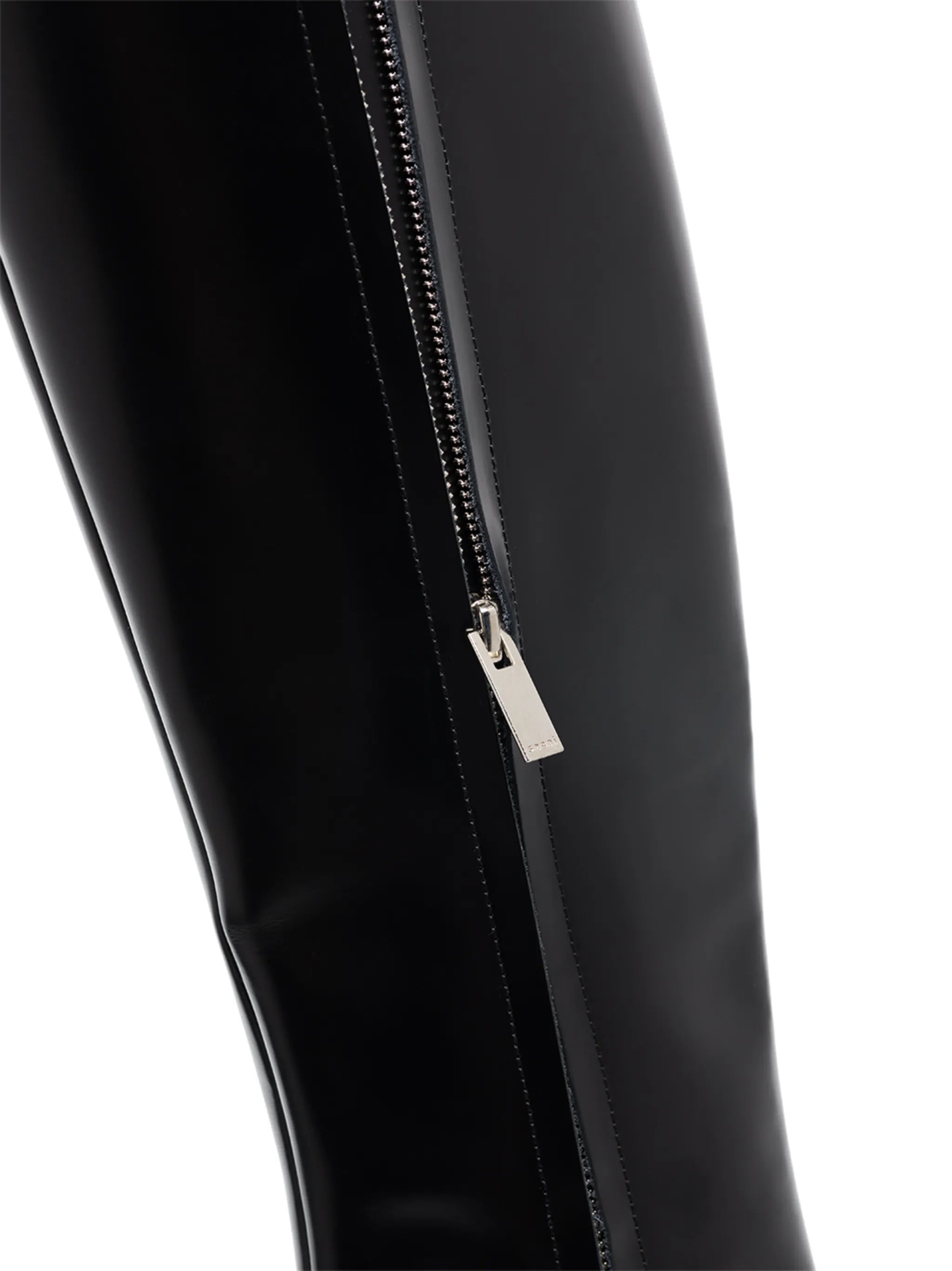 85mm flatform leather knee-high boots