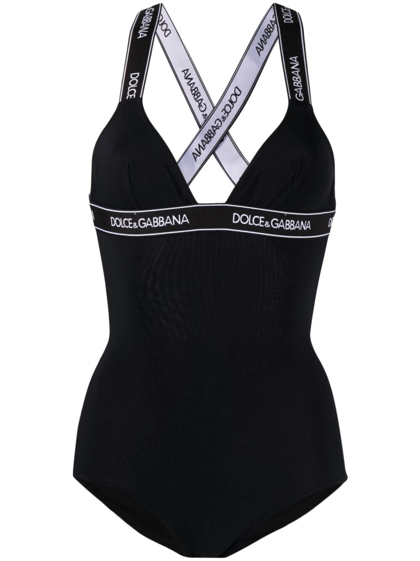 logo trim swimsuit