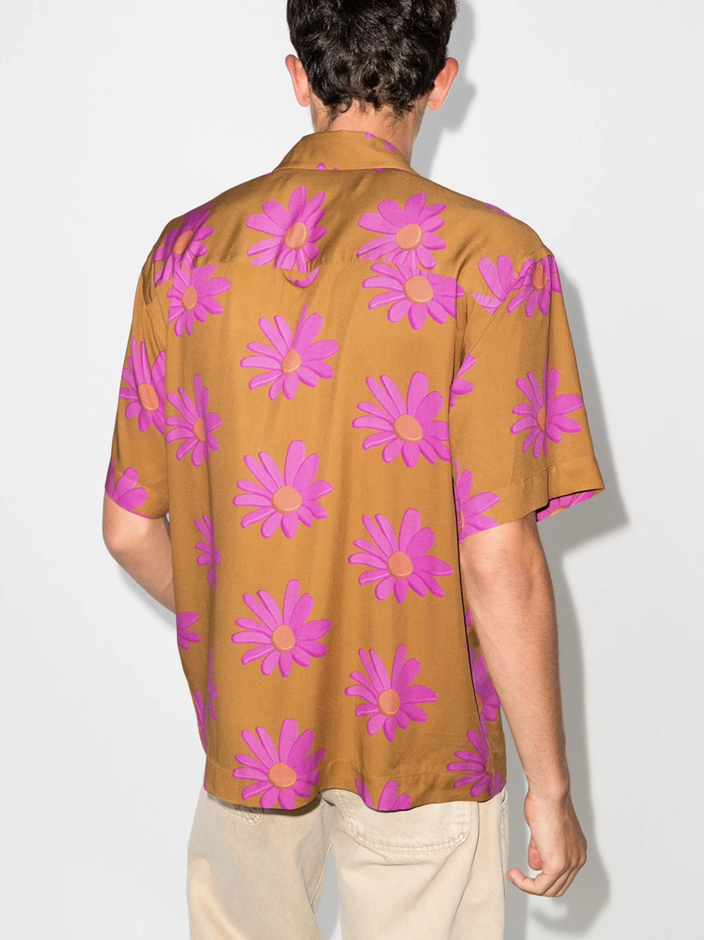Jean floral-print shirt