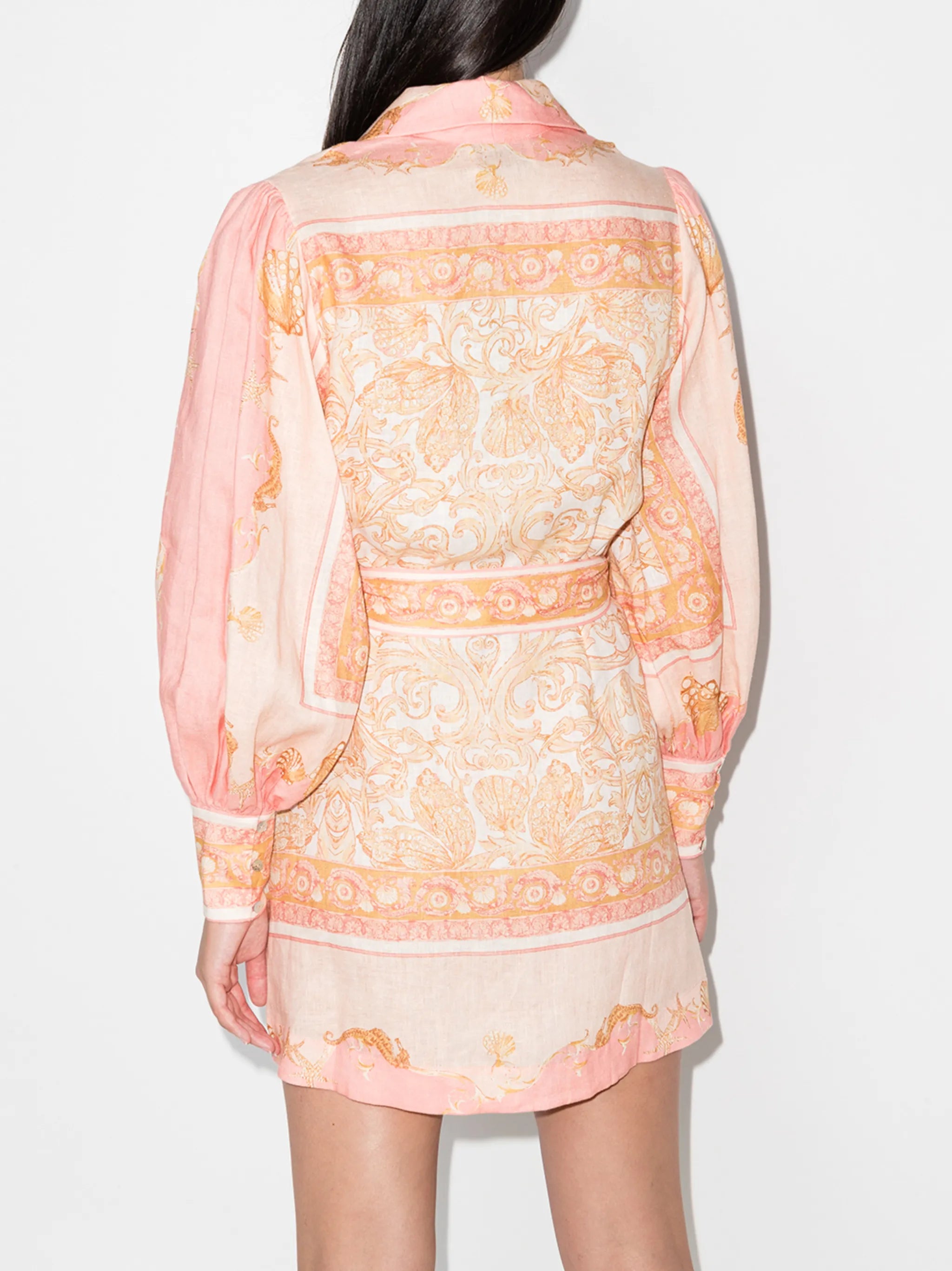 Ursula scarf-print minidress