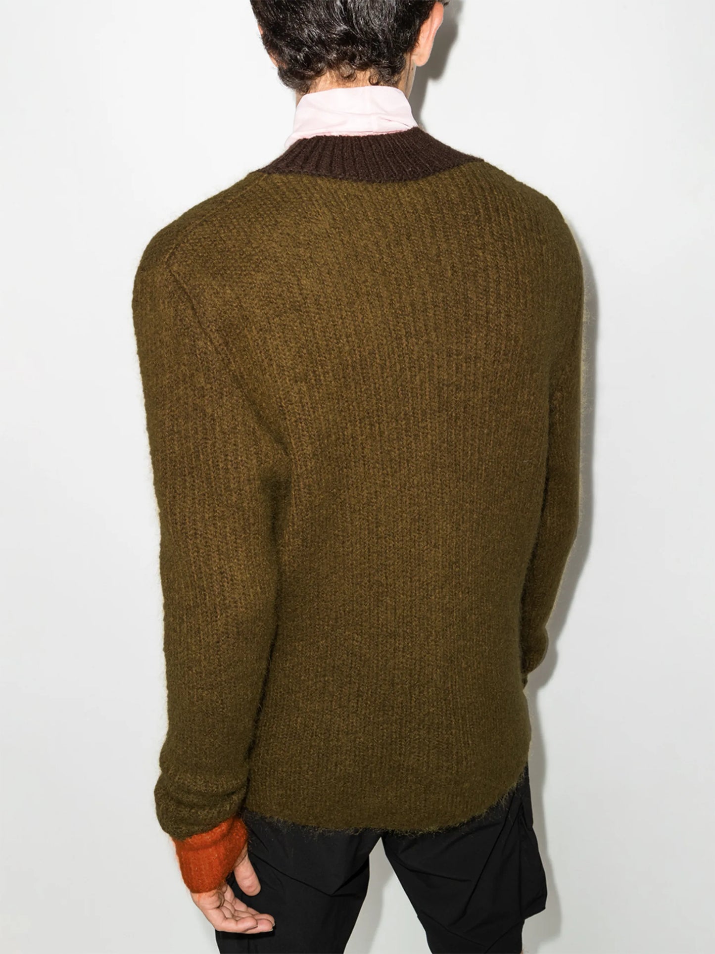 colourblock ribbed jumper