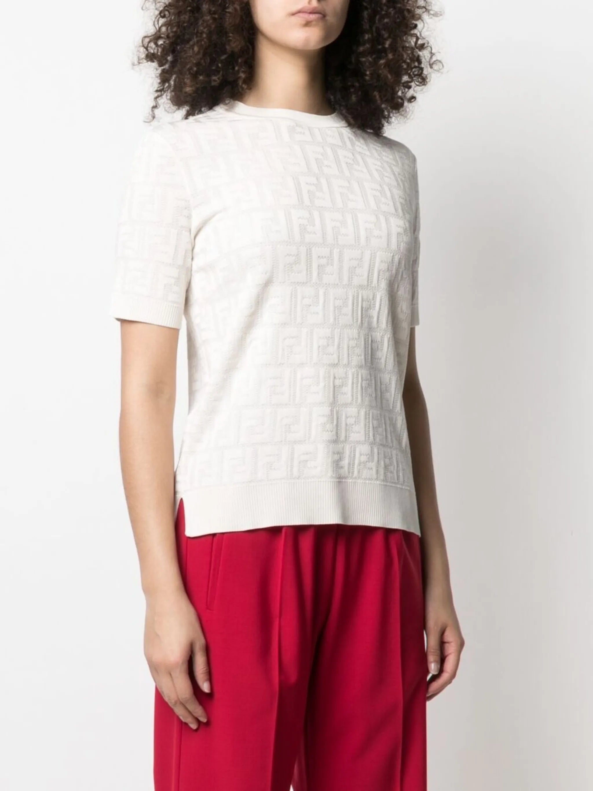 FF-logo knitted top