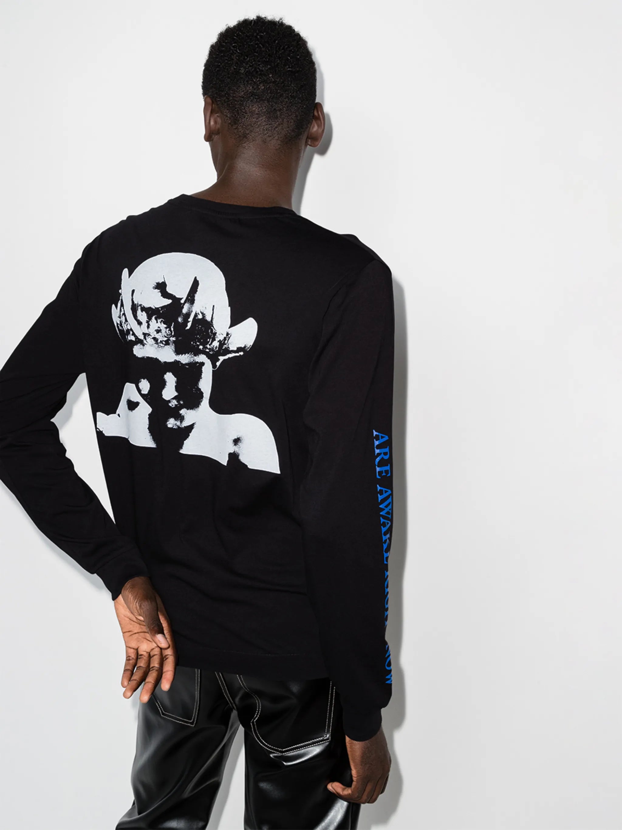 Horned print long sleeve T-shirt