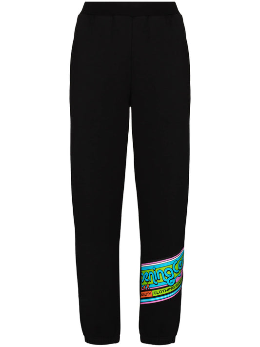 cartoon-print band track pants