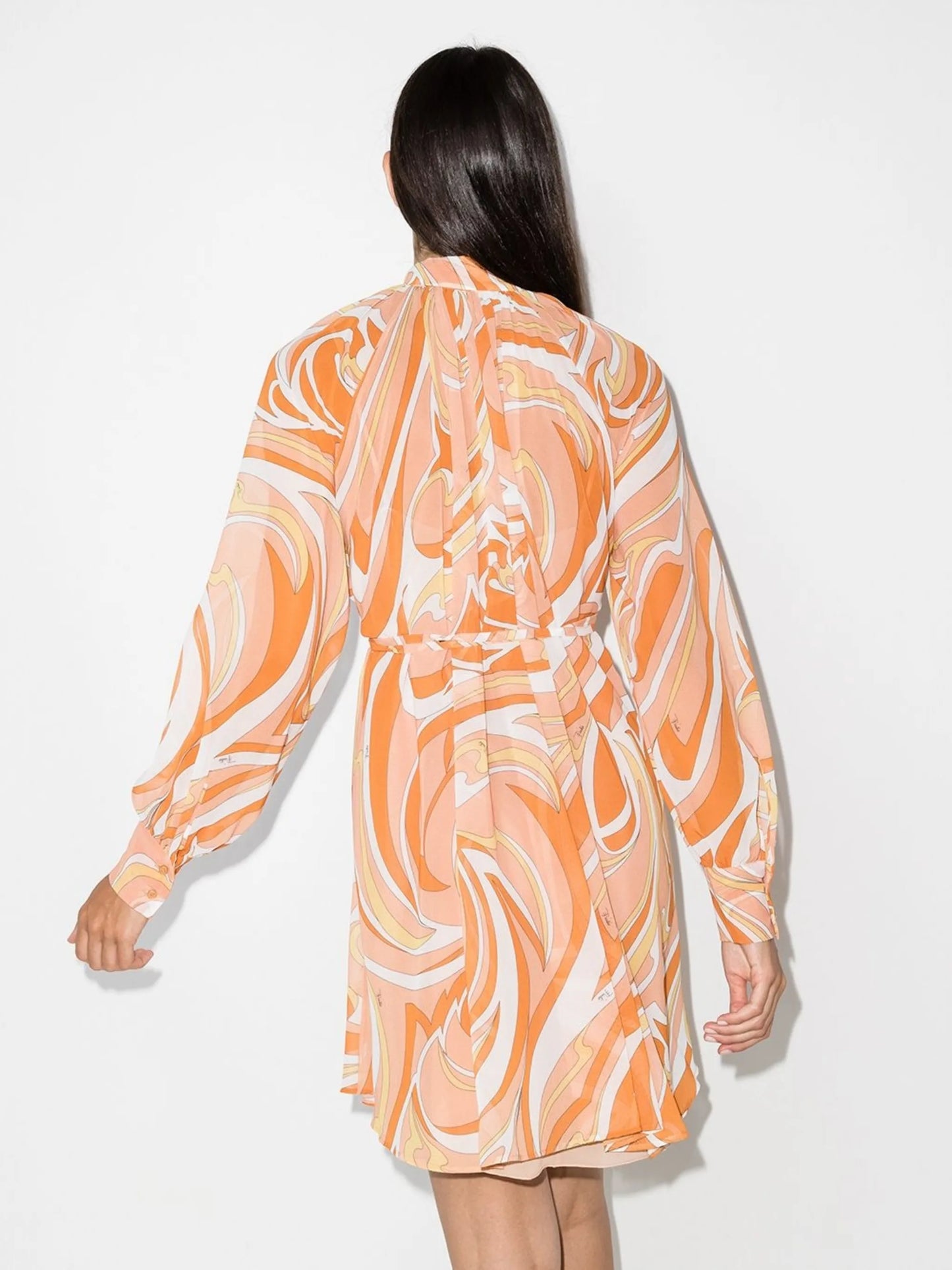 Nuages-print shirt dress