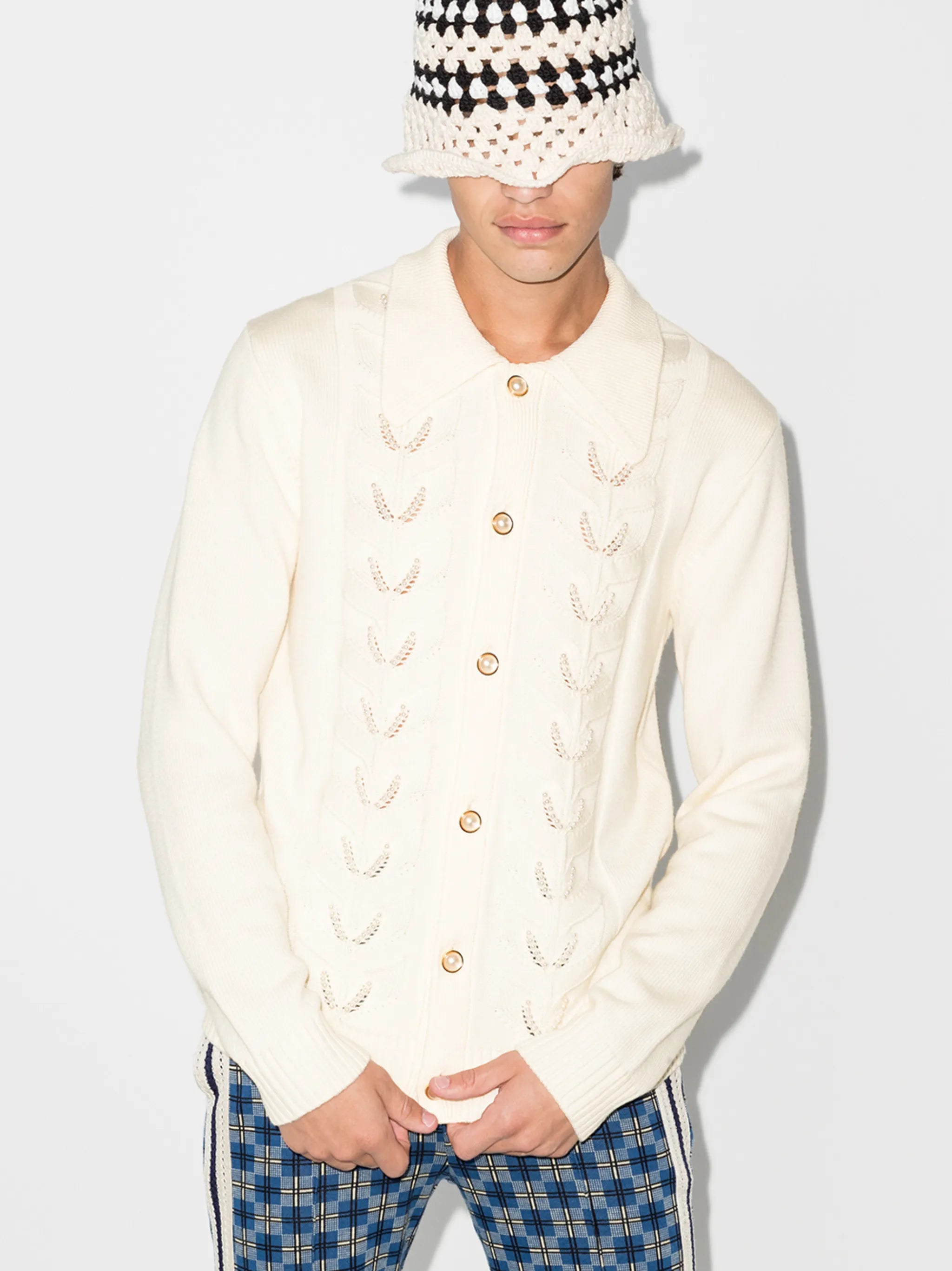 pearl leaf merino cardigan